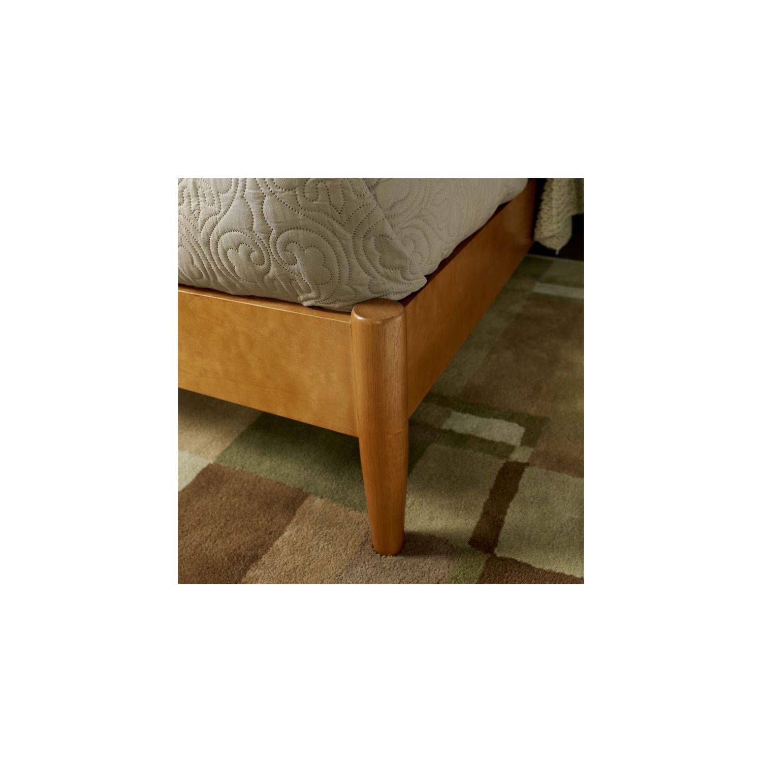 Crosley Landon 2 Piece Mid Century Modern Bedroom Set in Acorn