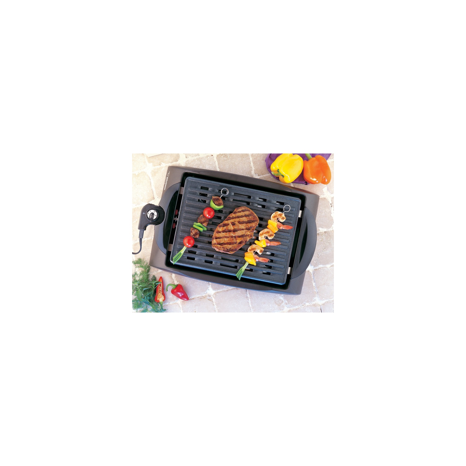 Refurbished - Zojirushi Indoor Electric Grill EB-CC15, 12.5'' x 9'', Brown