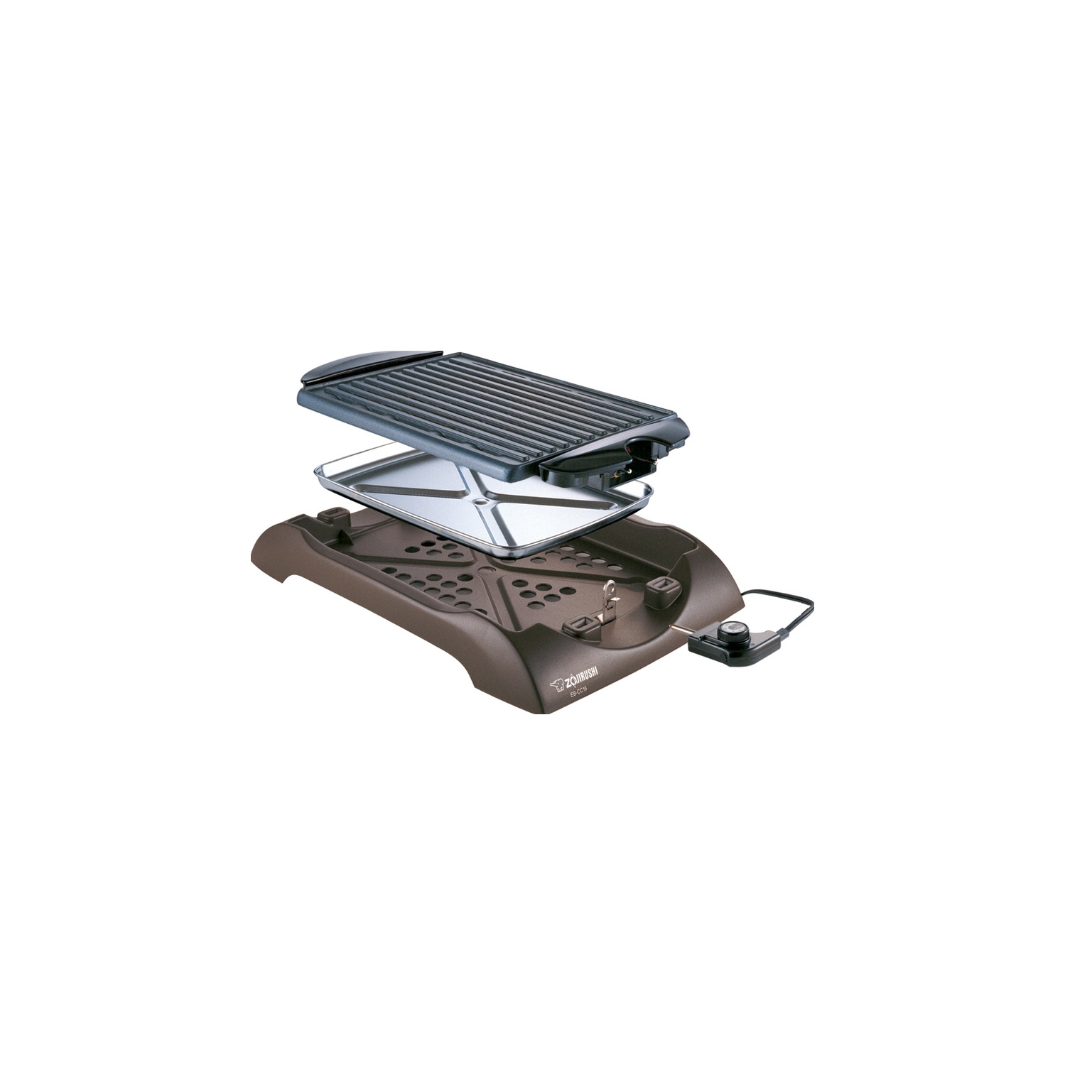 Refurbished - Zojirushi Indoor Electric Grill EB-CC15, 12.5'' x 9'', Brown