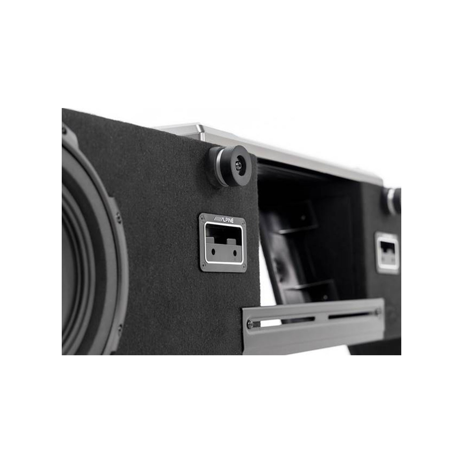 Alpine R2-DB8V-TRK Halo R-Series 8" boîtier de subwoofer à double port avec deux subwoofers de 8" R2-Series - Boîtier de subwoofer préchargé pour