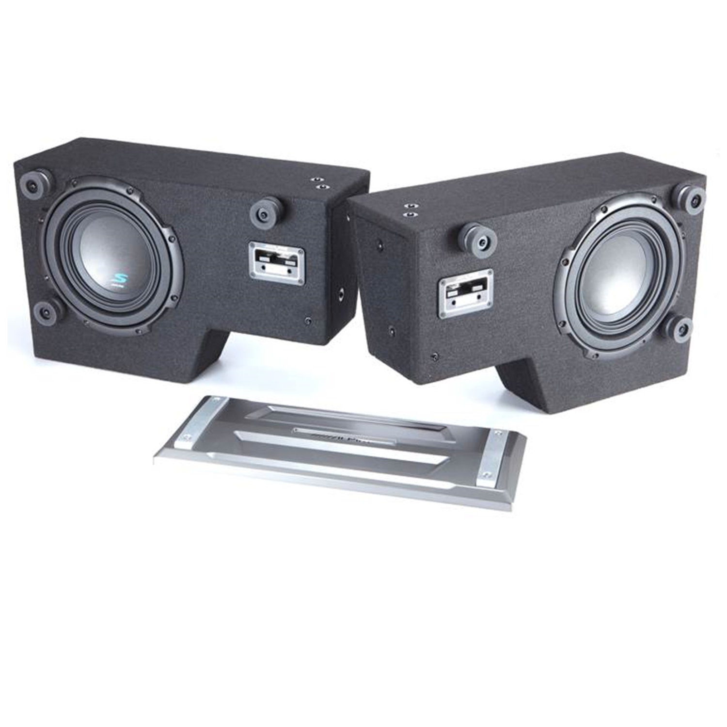 Alpine R2-DB8V-TRK Halo R-Series 8" boîtier de subwoofer à double port avec deux subwoofers de 8" R2-Series - Boîtier de subwoofer préchargé pour