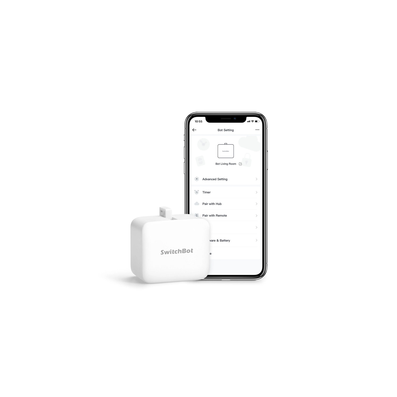 SwitchBot Bot | Smart Light Switch Button Pusher - No Wiring, Add SwitchBot Hub Mini to Make it Compatible with Alexa, Google Home, IFTTT, White - 2