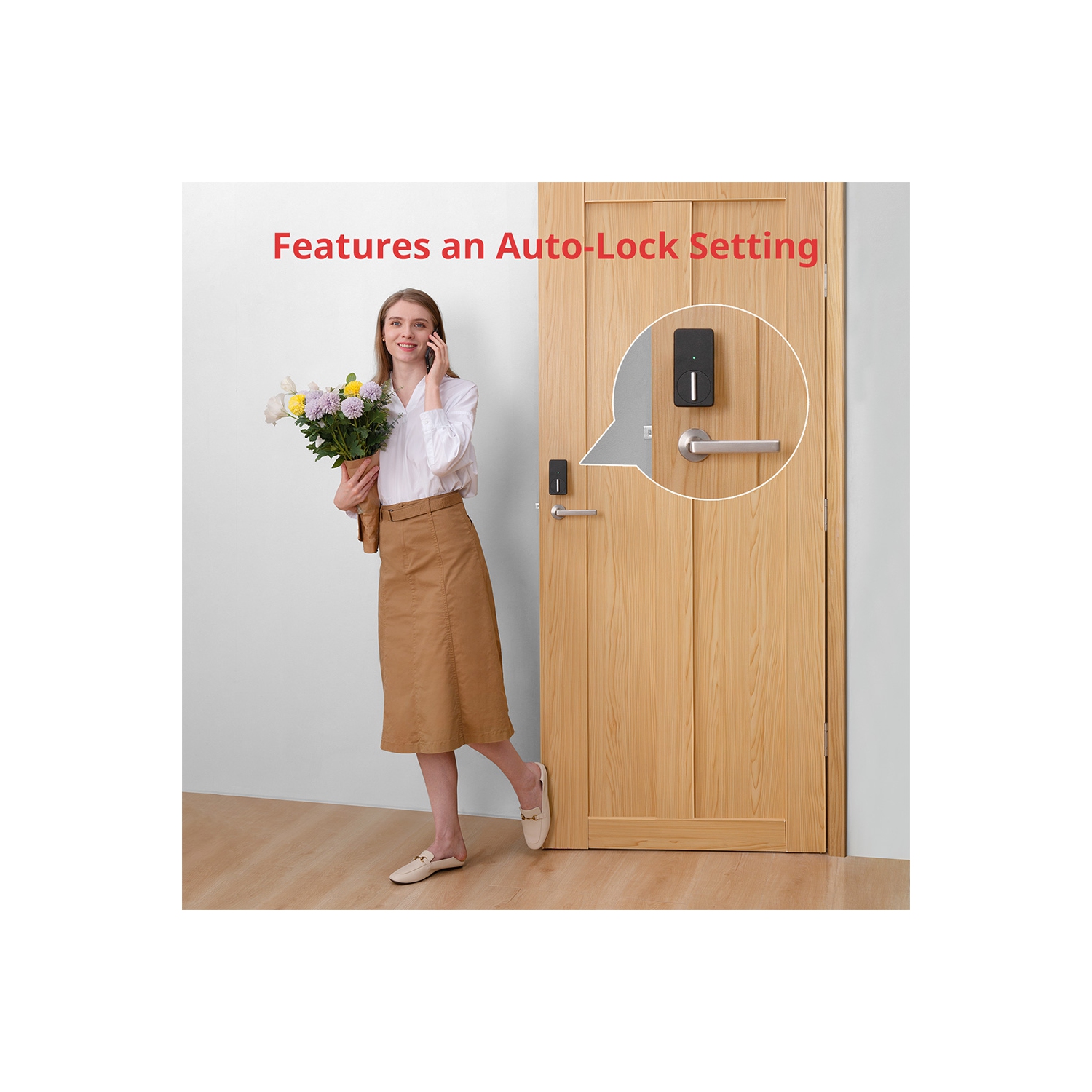 SwitchBot Lock and SwitchBot Keypad Touch |Smart Bluetooth Door Lock, Electronic Keyless Entry Door Lock for Front Door, Fits Your Existing Deadbolt