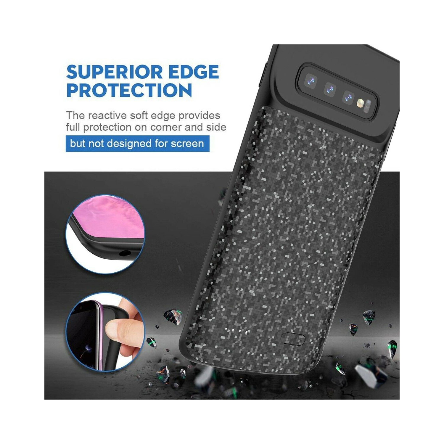 Samsung Galaxy S7 / S7 Edge Slim & Light Rechargeable Extended Charging Case CA