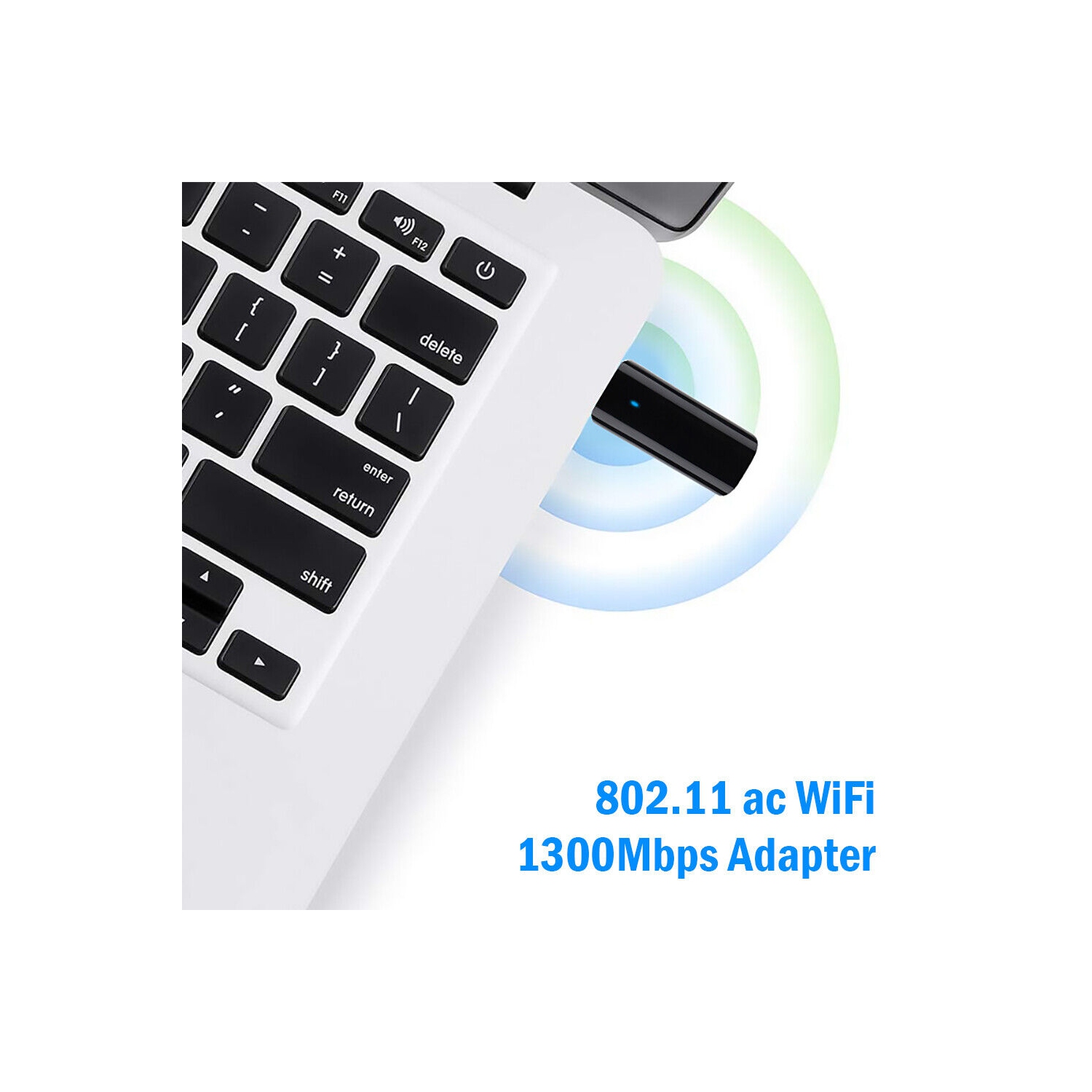 1300Mbps USB WiFi Network Adapter for Laptop Desktop PC of Windows 10/8.1/8/7/XP
