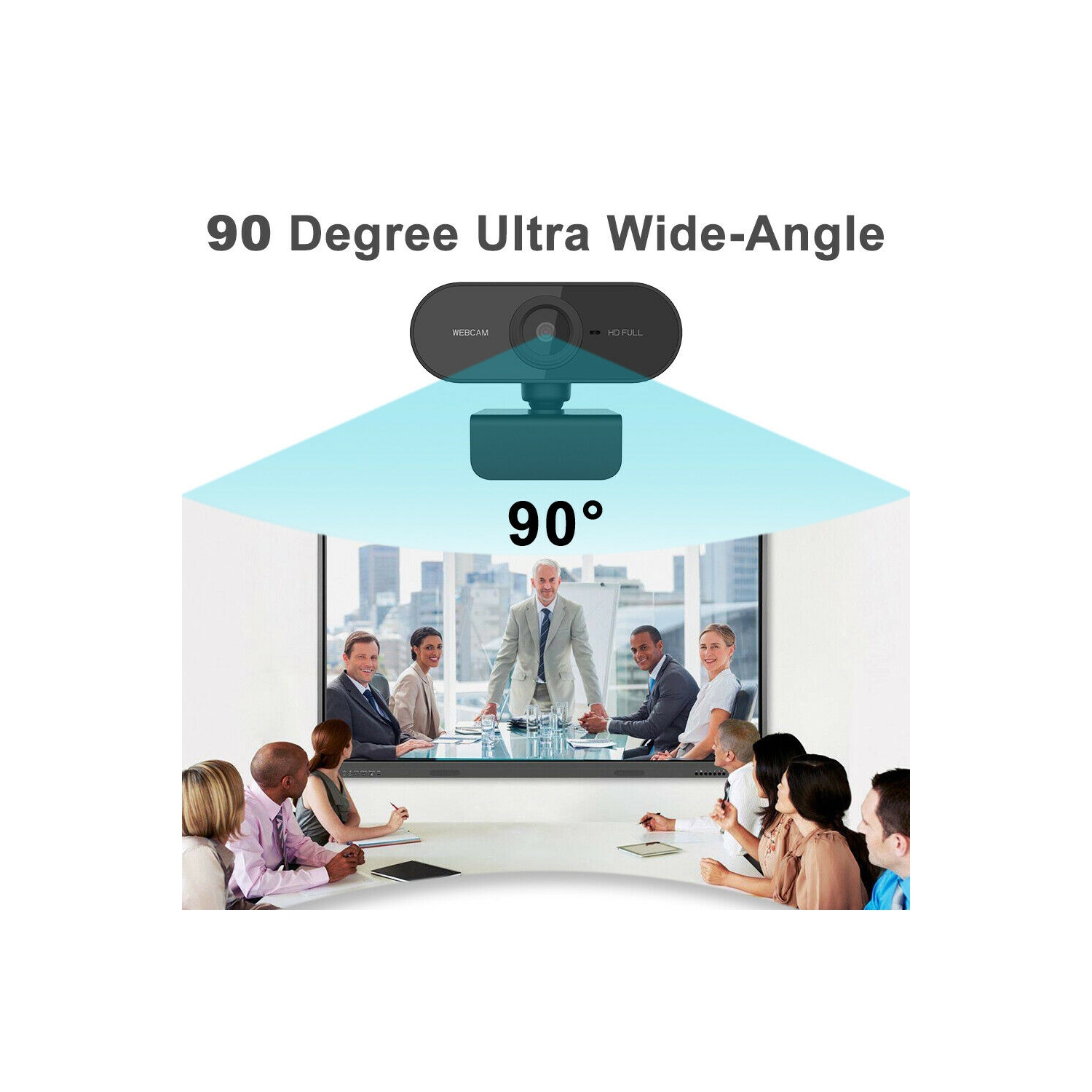 Full HD Autofocus Webcam 1080P w/Privacy Cover for Video Conferencing, Recording