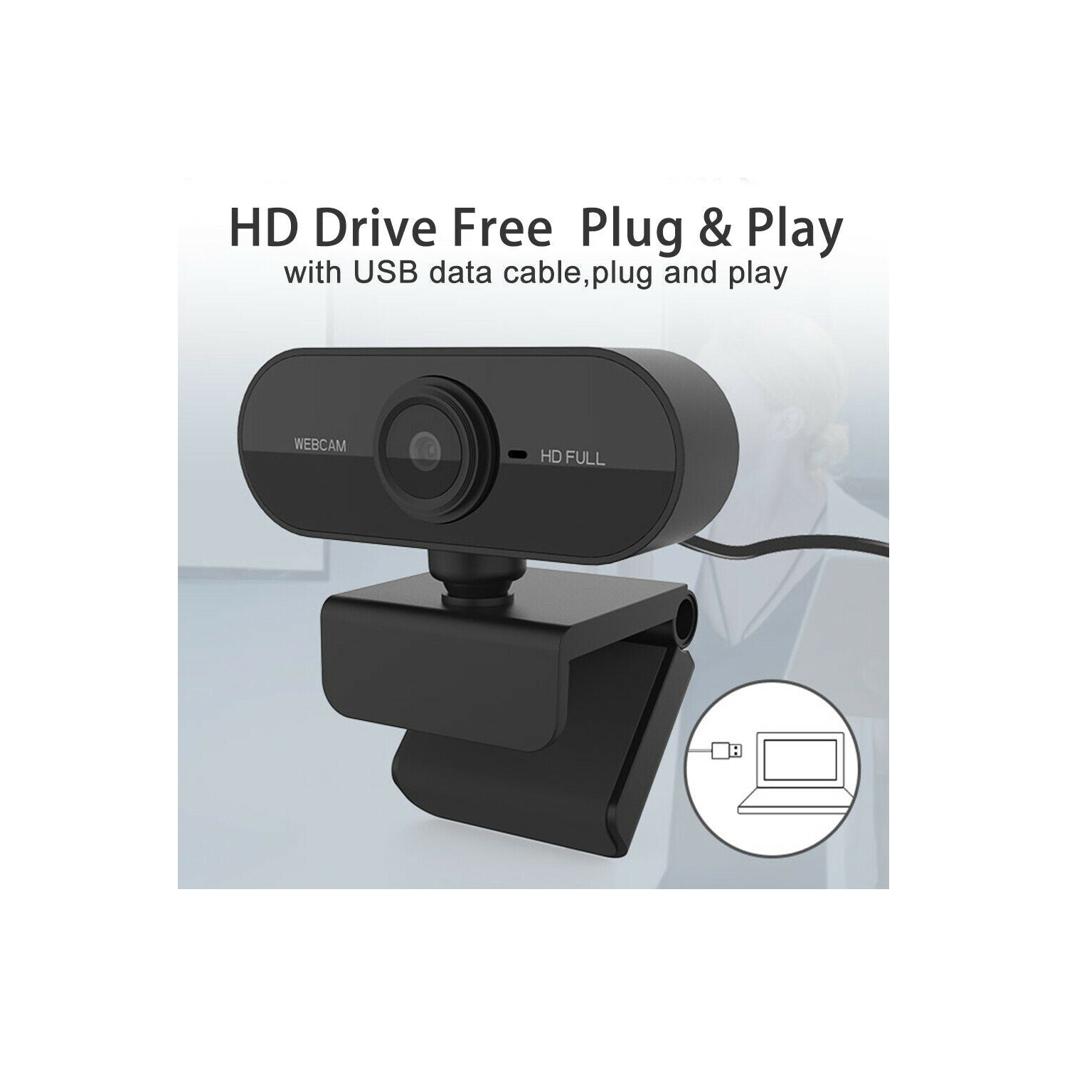 FHD 1080p/30fps Video Calling, Clear Stereo Audio Webcam for Skype,Zoom,Facetime