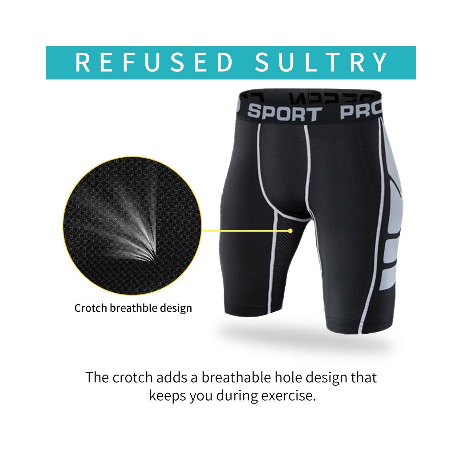 Short sport de compression à séchage froid sport performance pour hommes