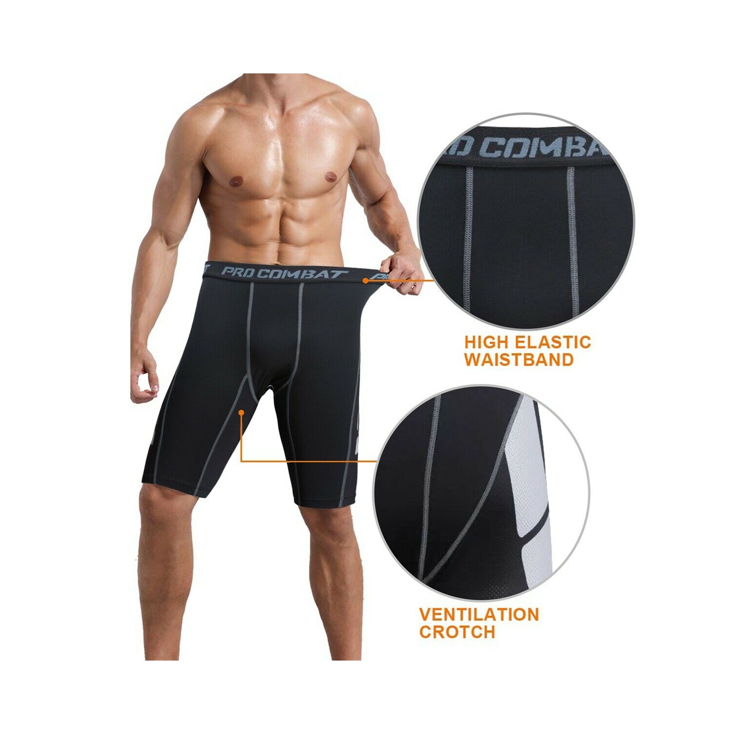 Short sport de compression à séchage froid sport performance pour hommes