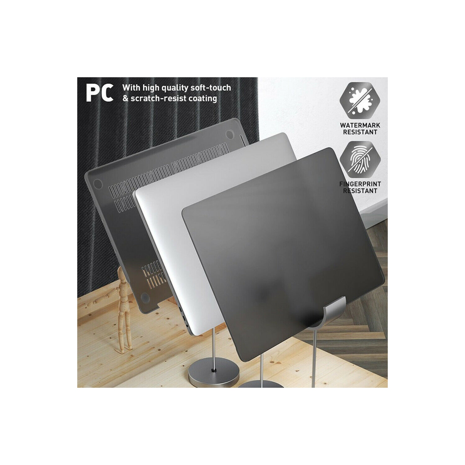 Black Matte Shell Case for Older Version MacBook Pro Retina 13" A1502 & A1425