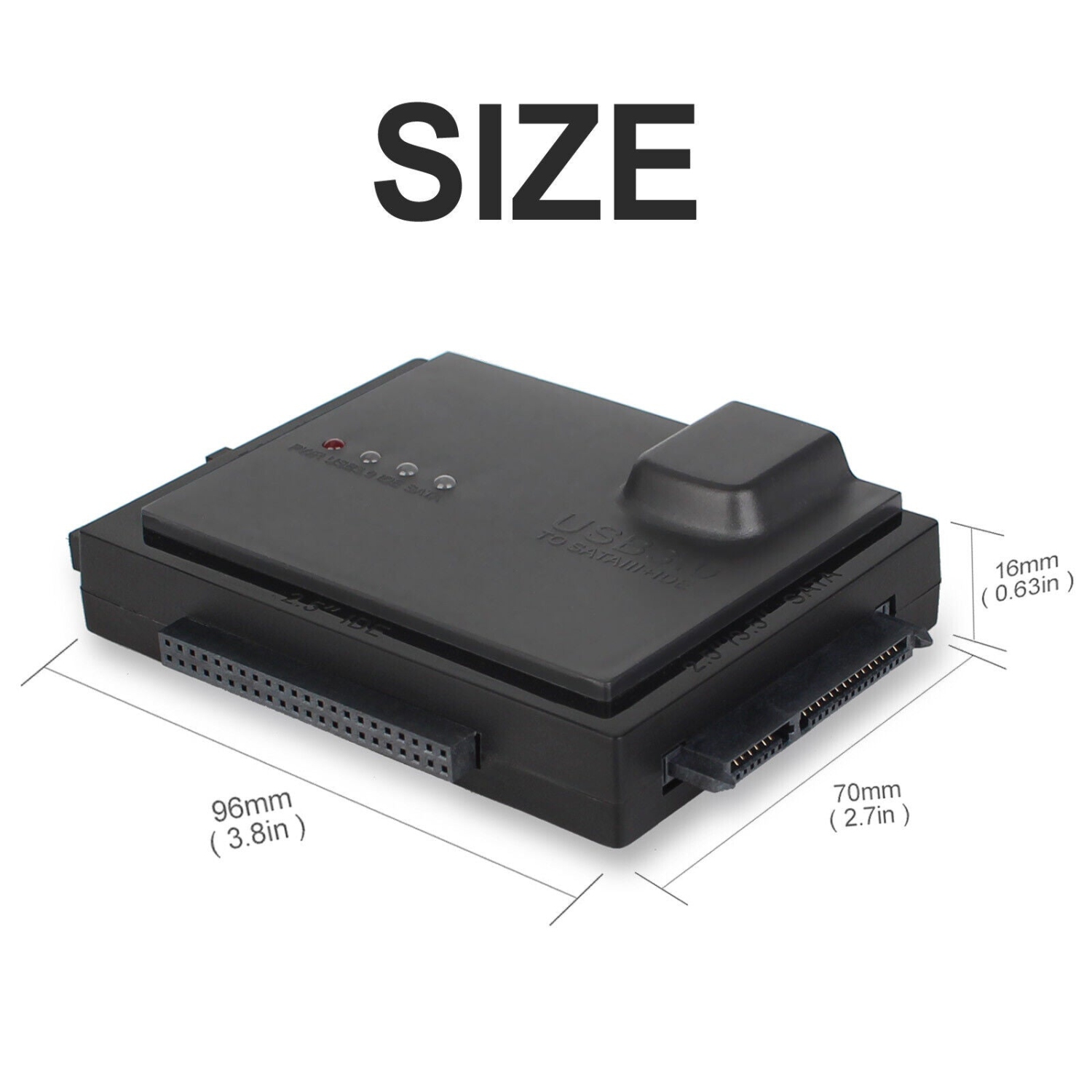 6TB External Hard Drive Adapter USB 3.0 Converter for Windows XP/7/ 8/10 32bit