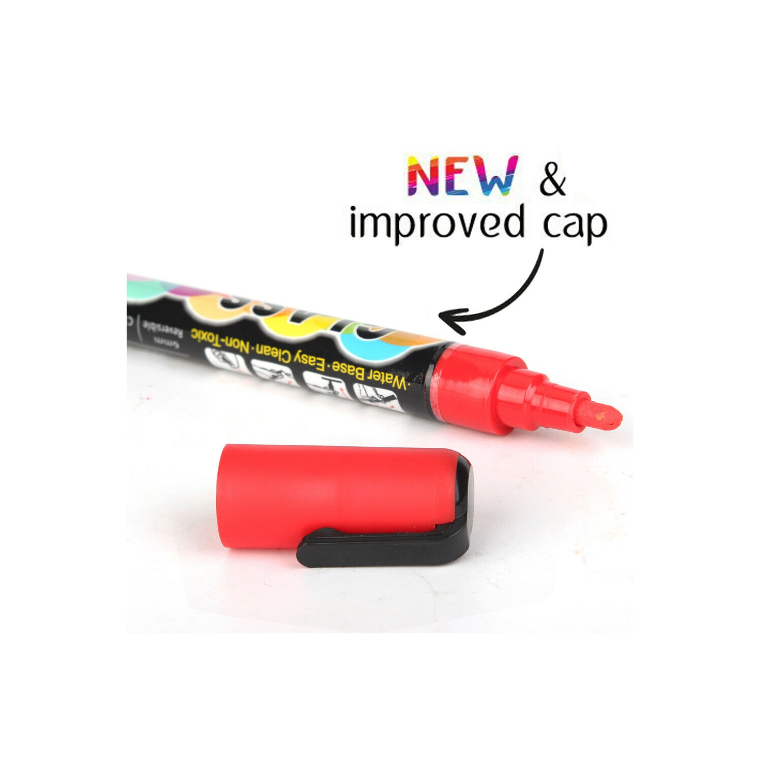 12x Erasable Liquid Chalk Window Markers&Metallic Colors Chalkboard Paint -CA