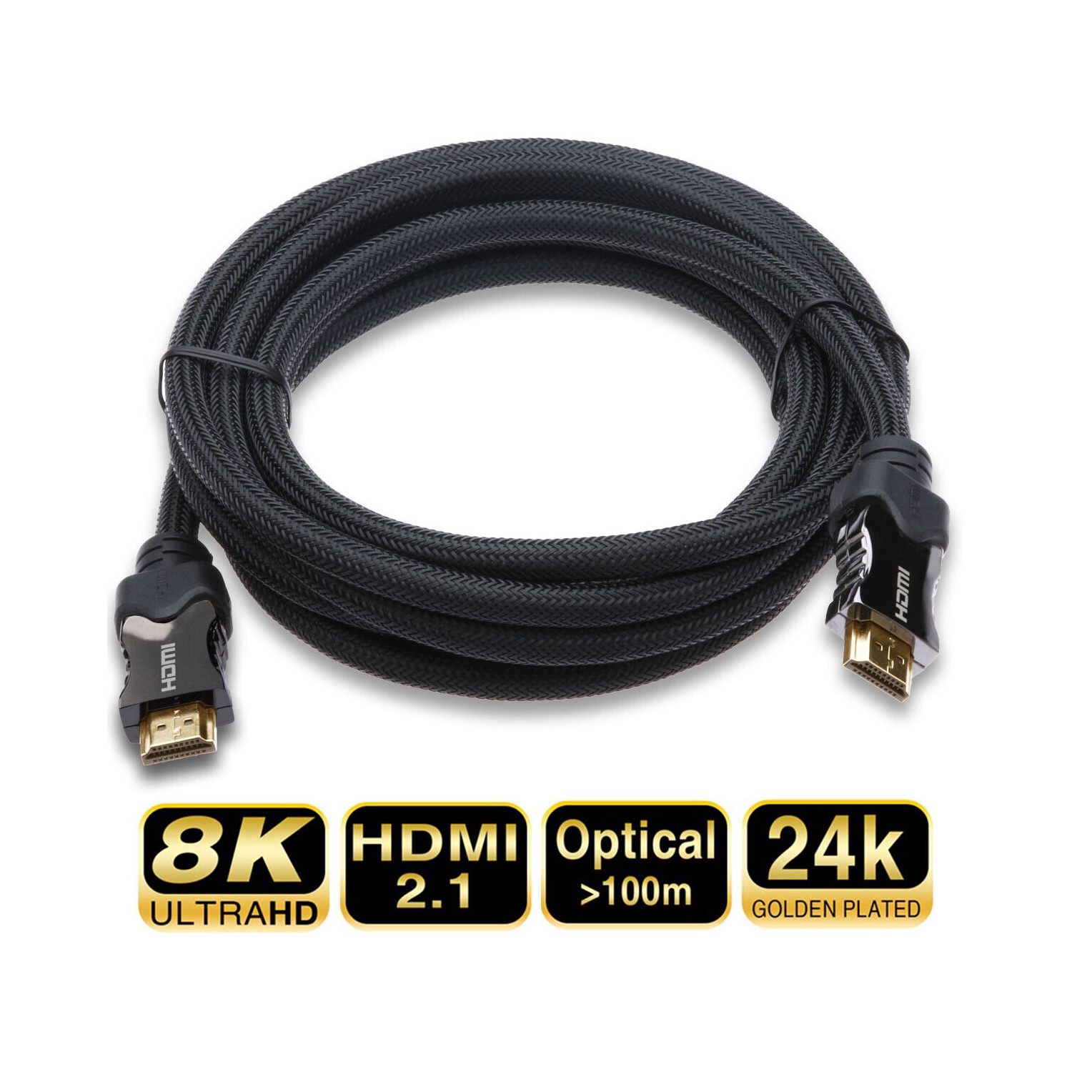 8K HDMI 2.1 Certified Cable for Xbox One, Switch, Samsung TV, Roku, PS5, PS4