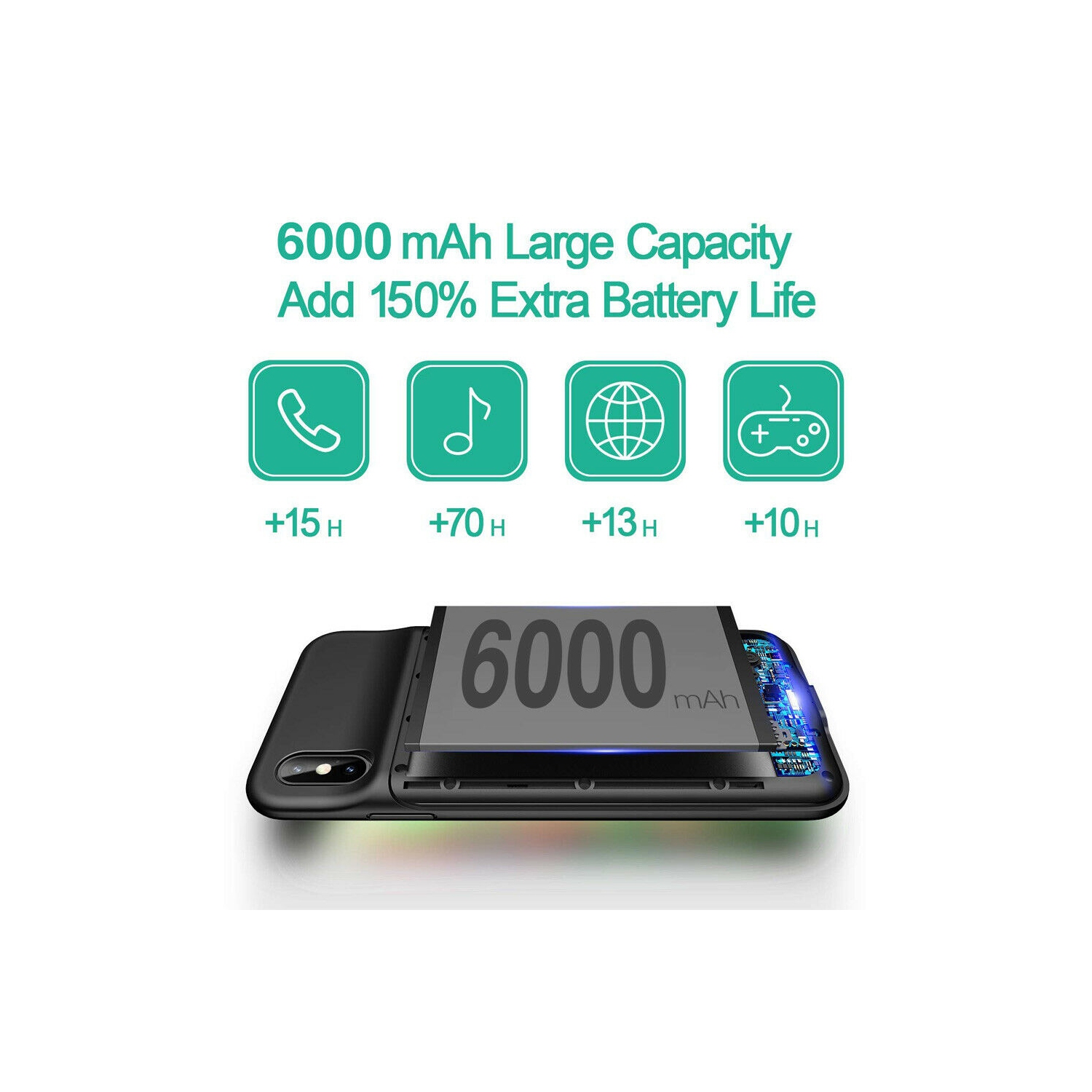 Battery Power bank Charger Case Charging Cover iPhone X Xs Max XR 11 Pro Max SE2