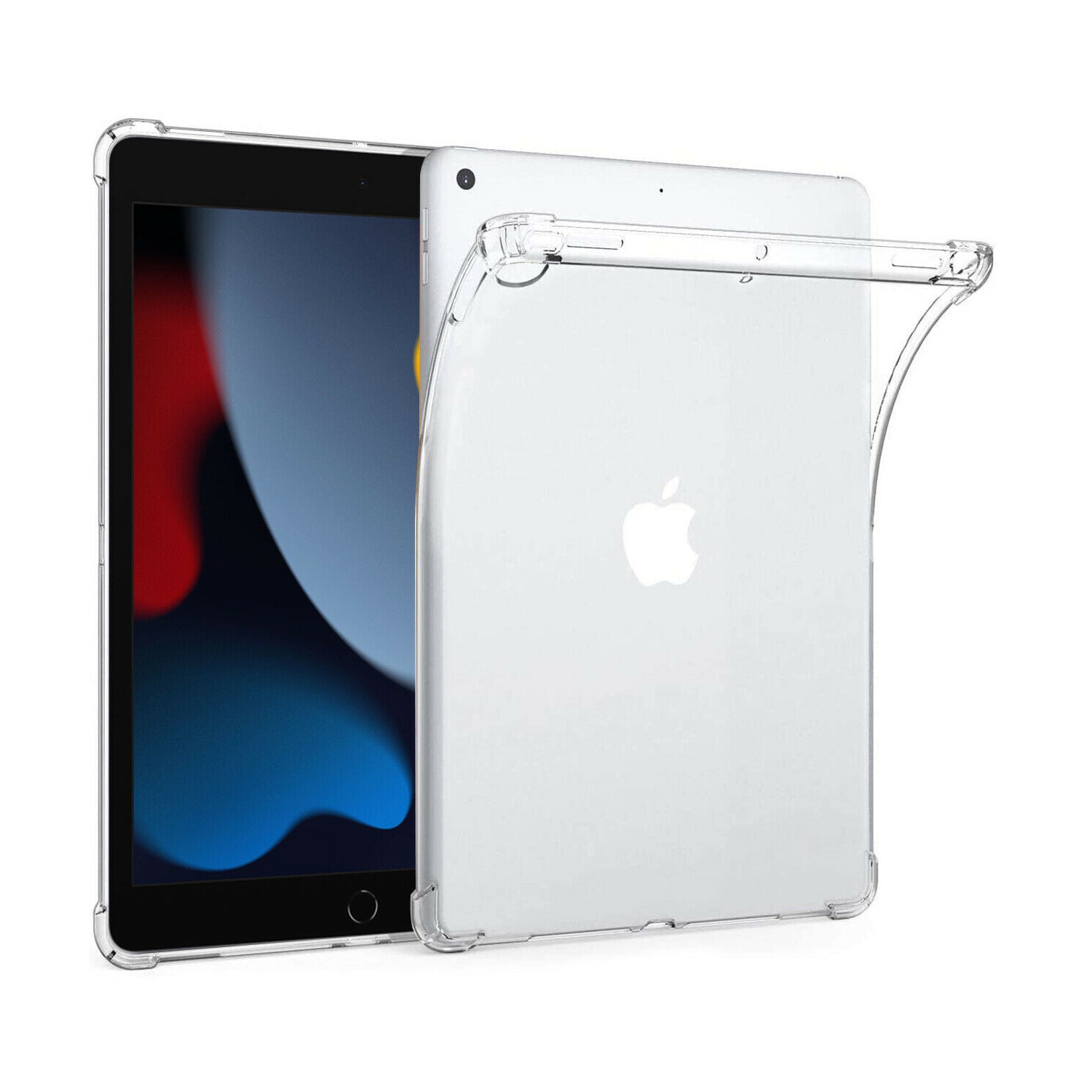 Shockproof Clear TPU Case Back Cover+Screen Protector for iPad 10.2 9th Gen 2021
