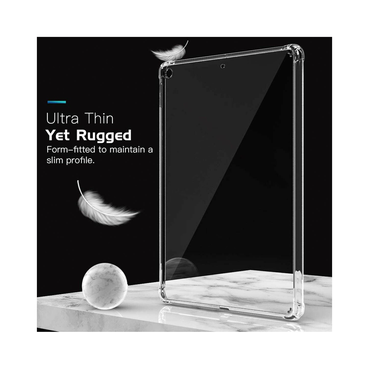 Shockproof Clear TPU Case Back Cover+Screen Protector for iPad 10.2 9th Gen 2021