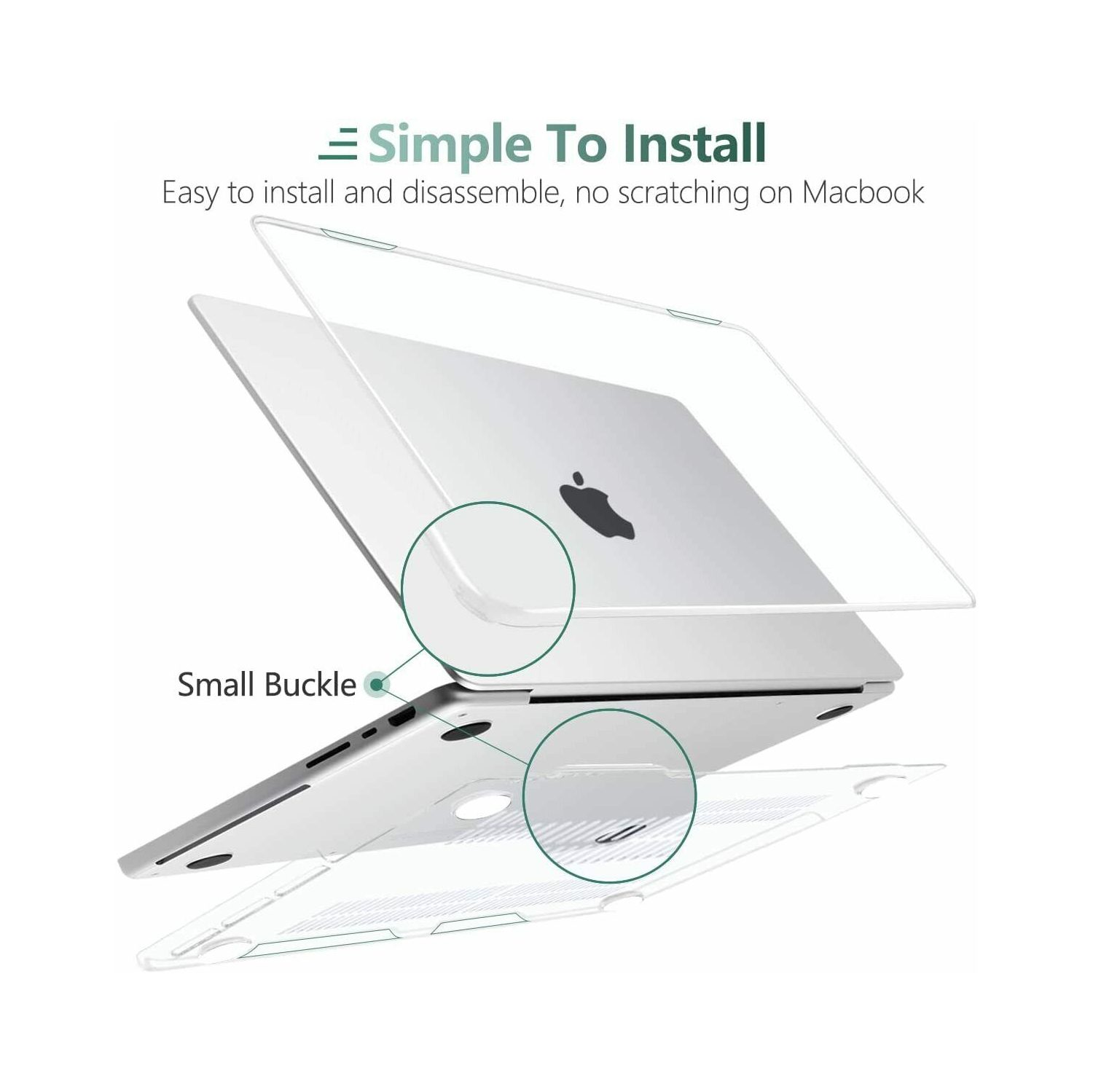 [Crystal Clear] Hard PC Case Cover for MacBook Pro 16 inch 2021 A2485 M1 Pro/Max