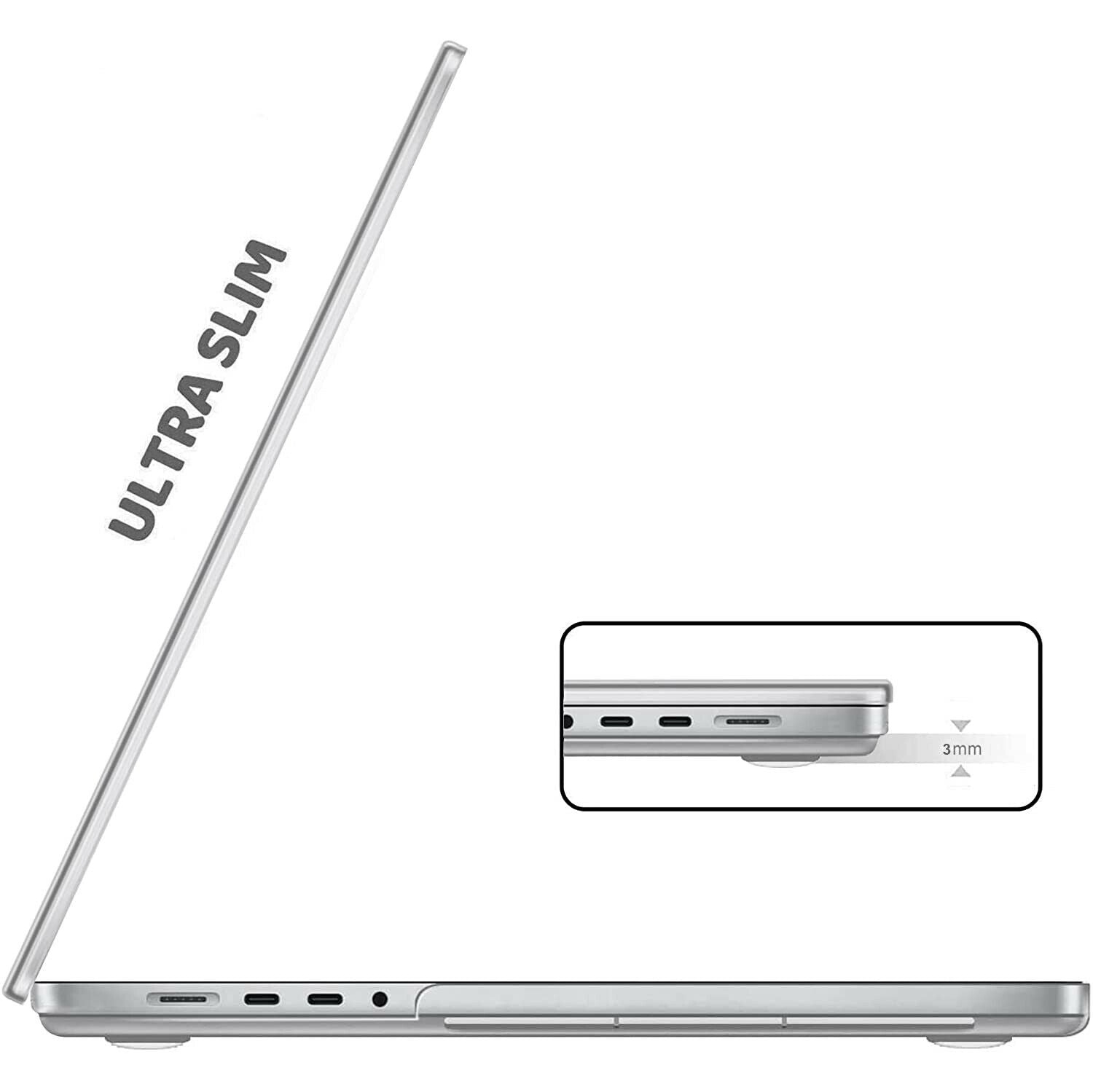 [Crystal Clear] Hard PC Case Cover for MacBook Pro 16 inch 2021 A2485 M1 Pro/Max