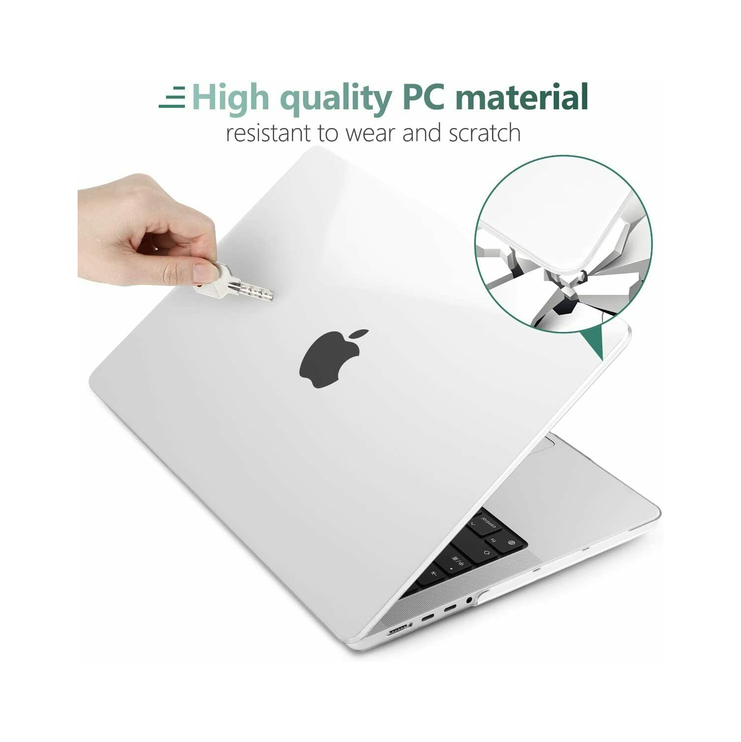 [Crystal Clear] Hard PC Case Cover for MacBook Pro 16 inch 2021 A2485 M1 Pro/Max