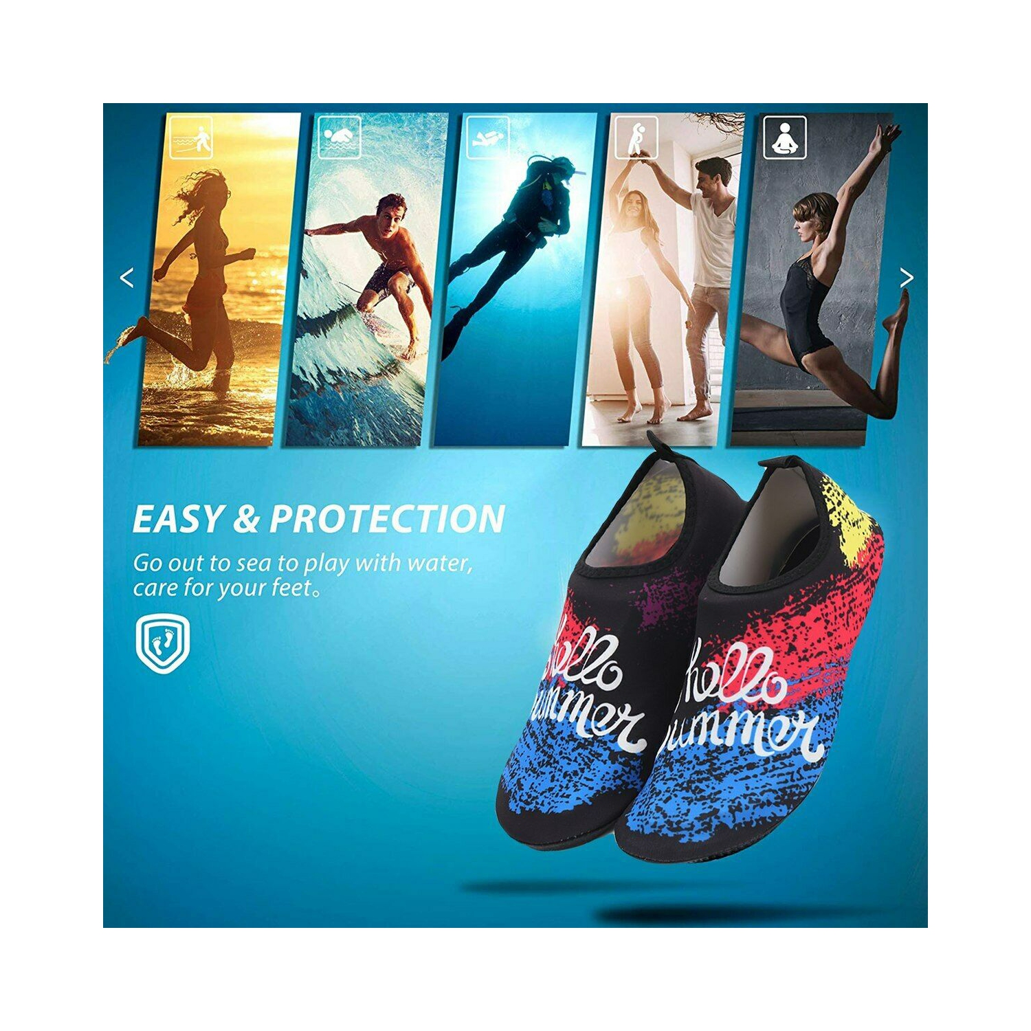 [Breathable & Quick-Dry & Elastic Easy-fit] Water Shoes / Swimming Socks, Unisex