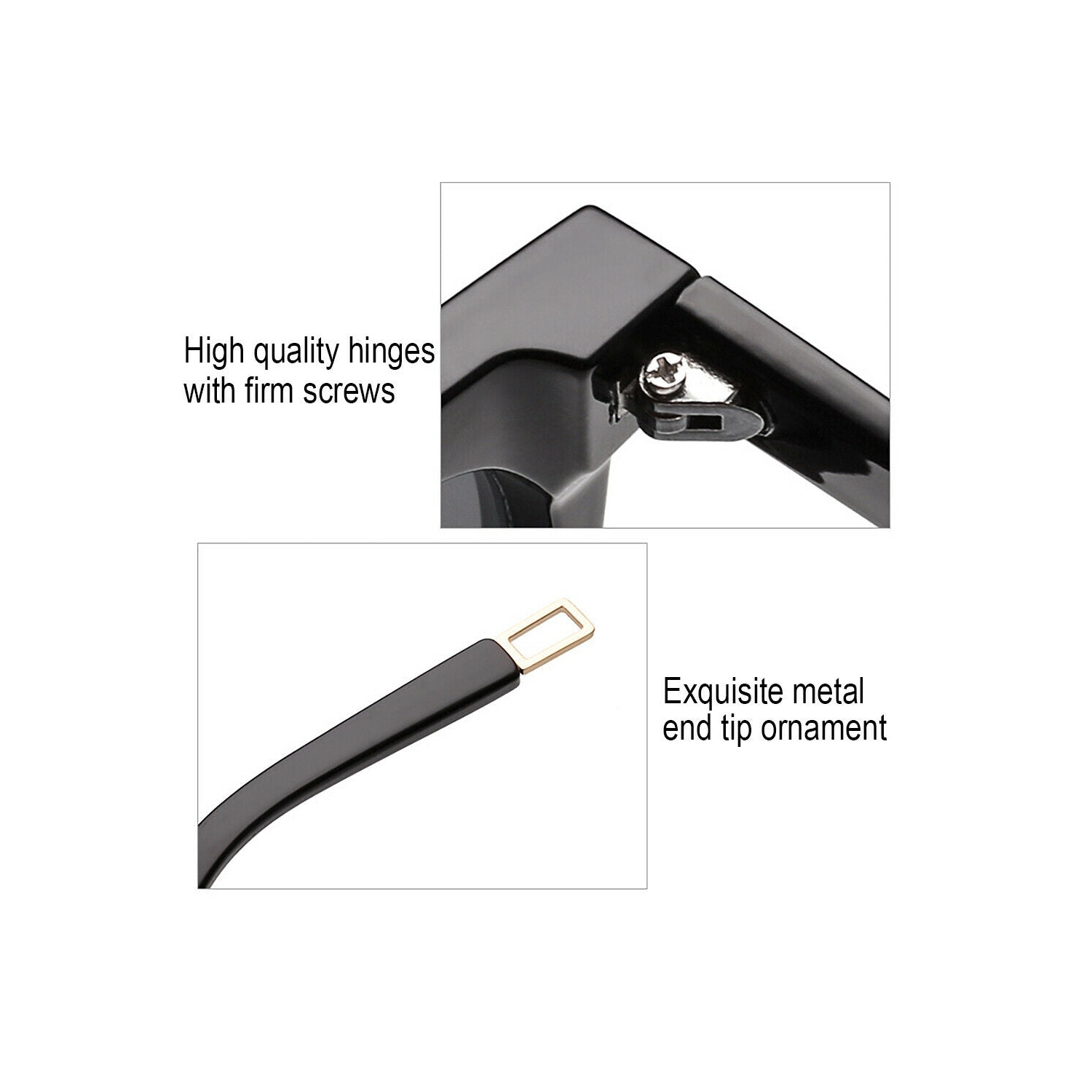 Retro Oversized Cat Eye Polarized Sunglasses w/Mirrored Rose Gold Lens for Women