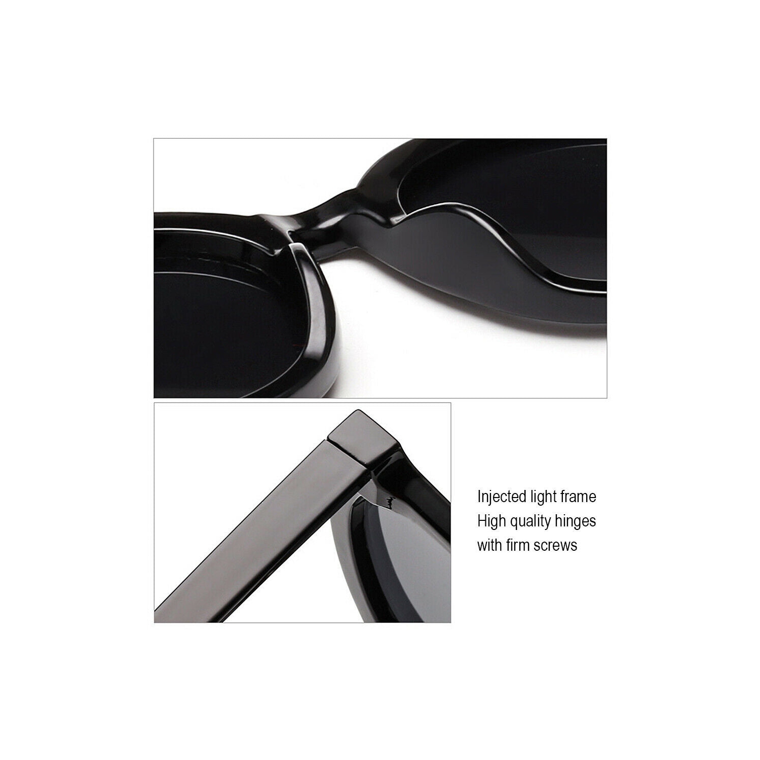 Retro Oversized Cat Eye Polarized Sunglasses w/Mirrored Rose Gold Lens for Women