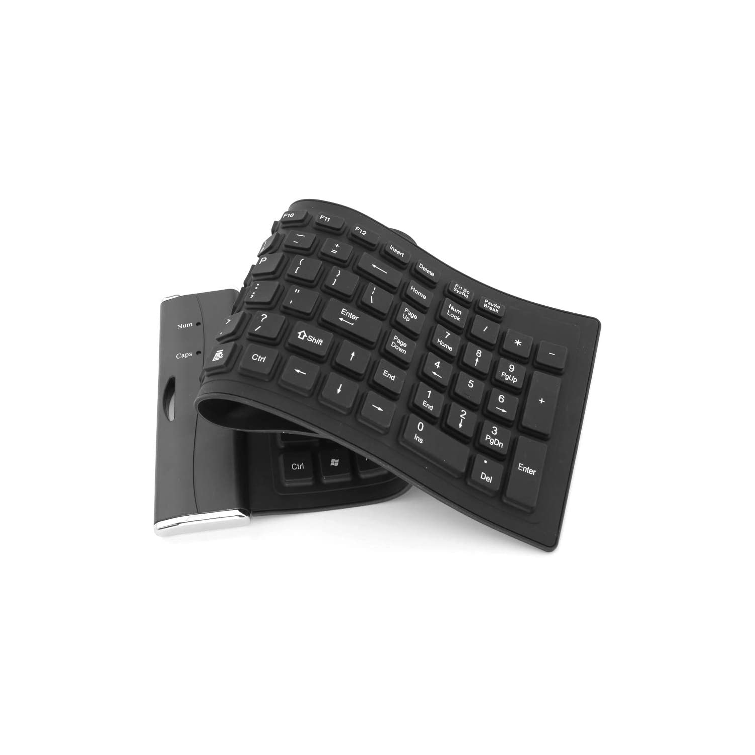Waterproof Silicone Keyboard Foldable Flexible USB Dustproof DirtProof Full Size -
