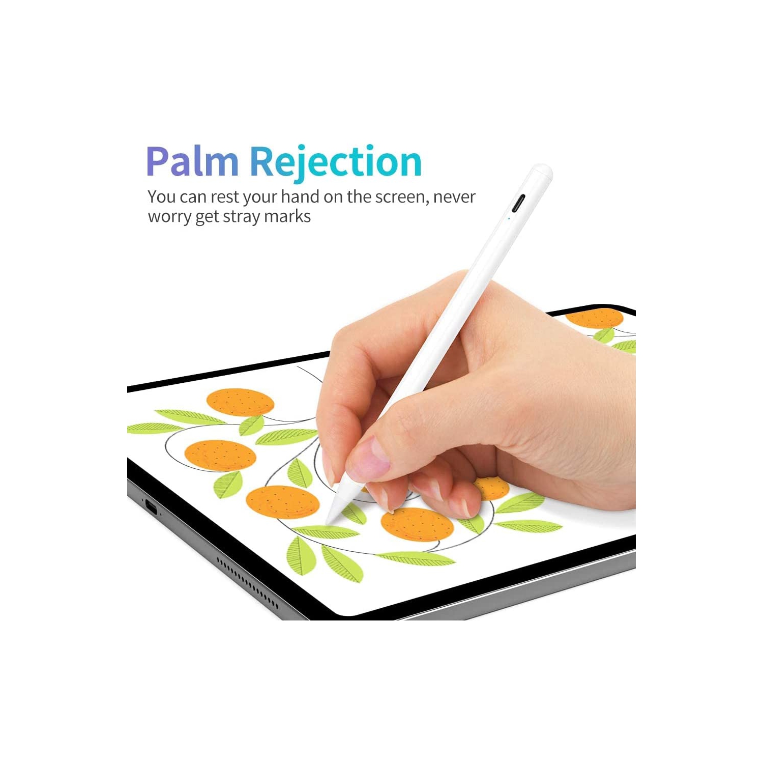 Stylus Pen for iPad with Palm Rejection, Active Pencil Compatible with iPad, iPad Pro 11/12.9, iPad 6/7/8/9,iPad Mini 5/6,iPad Air 3/4/5