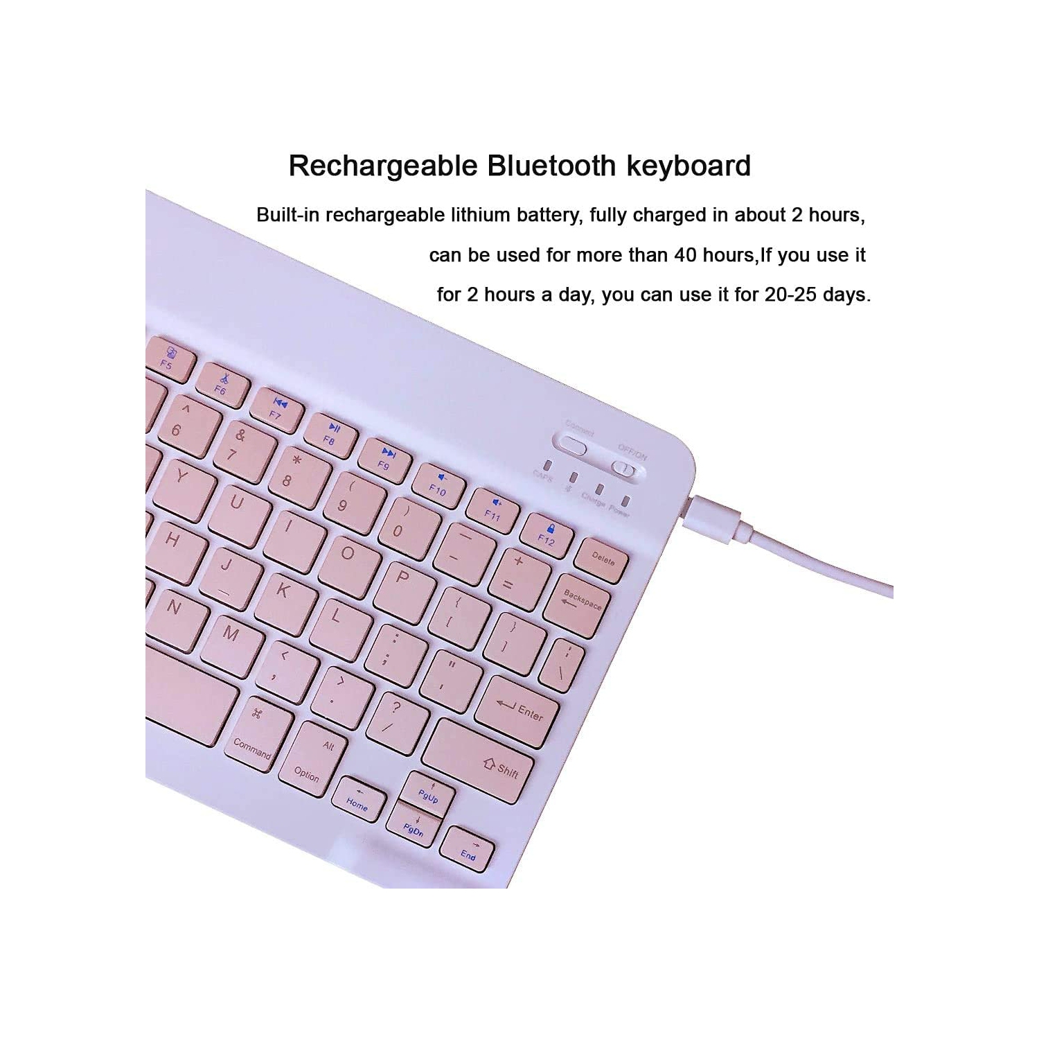 Rechargeable Bluetooth Keyboard and Mouse Combo Ultra-Slim Portable Compact Wireless Mouse Keyboard Set for Android Windows Tablet Cell Phone iPhone