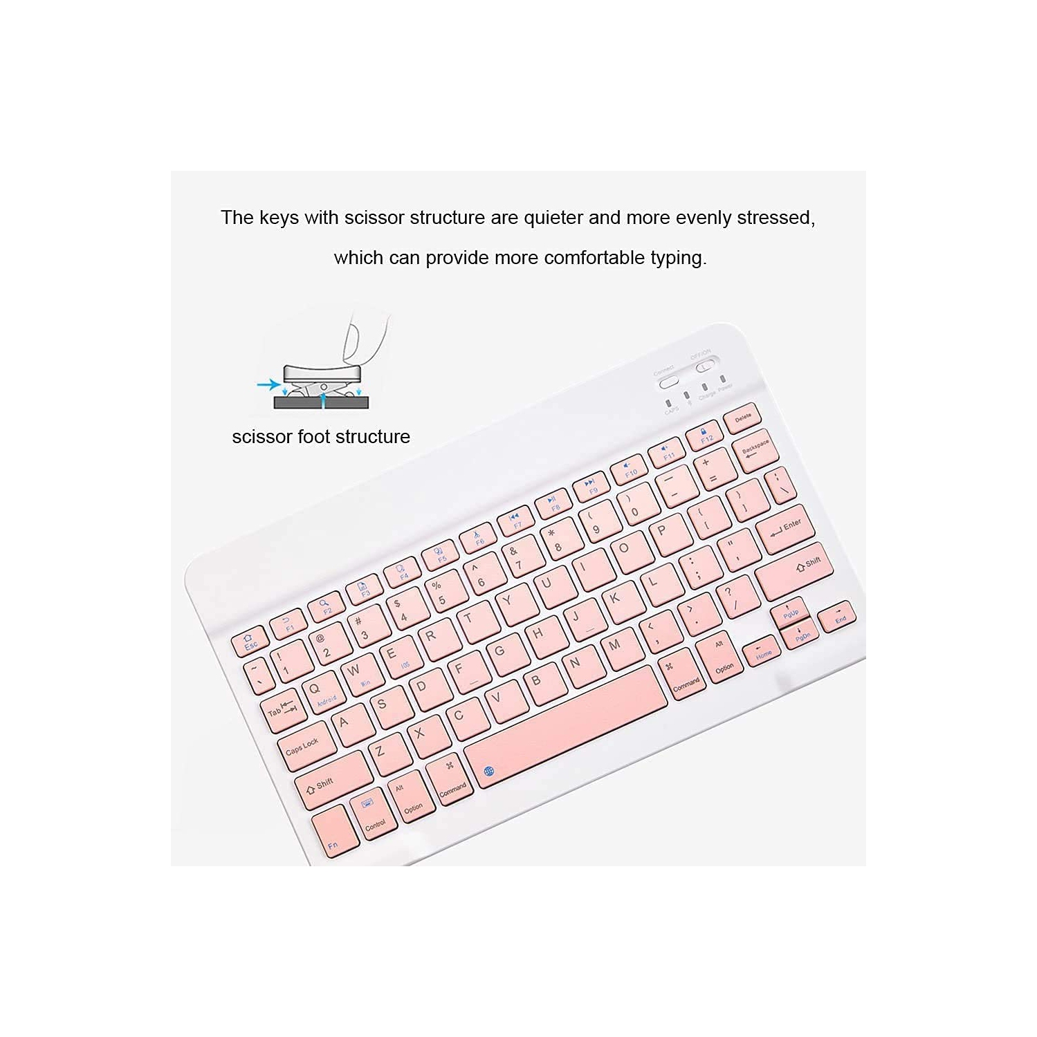 Rechargeable Bluetooth Keyboard and Mouse Combo Ultra-Slim Portable Compact Wireless Mouse Keyboard Set for Android Windows Tablet Cell Phone iPhone