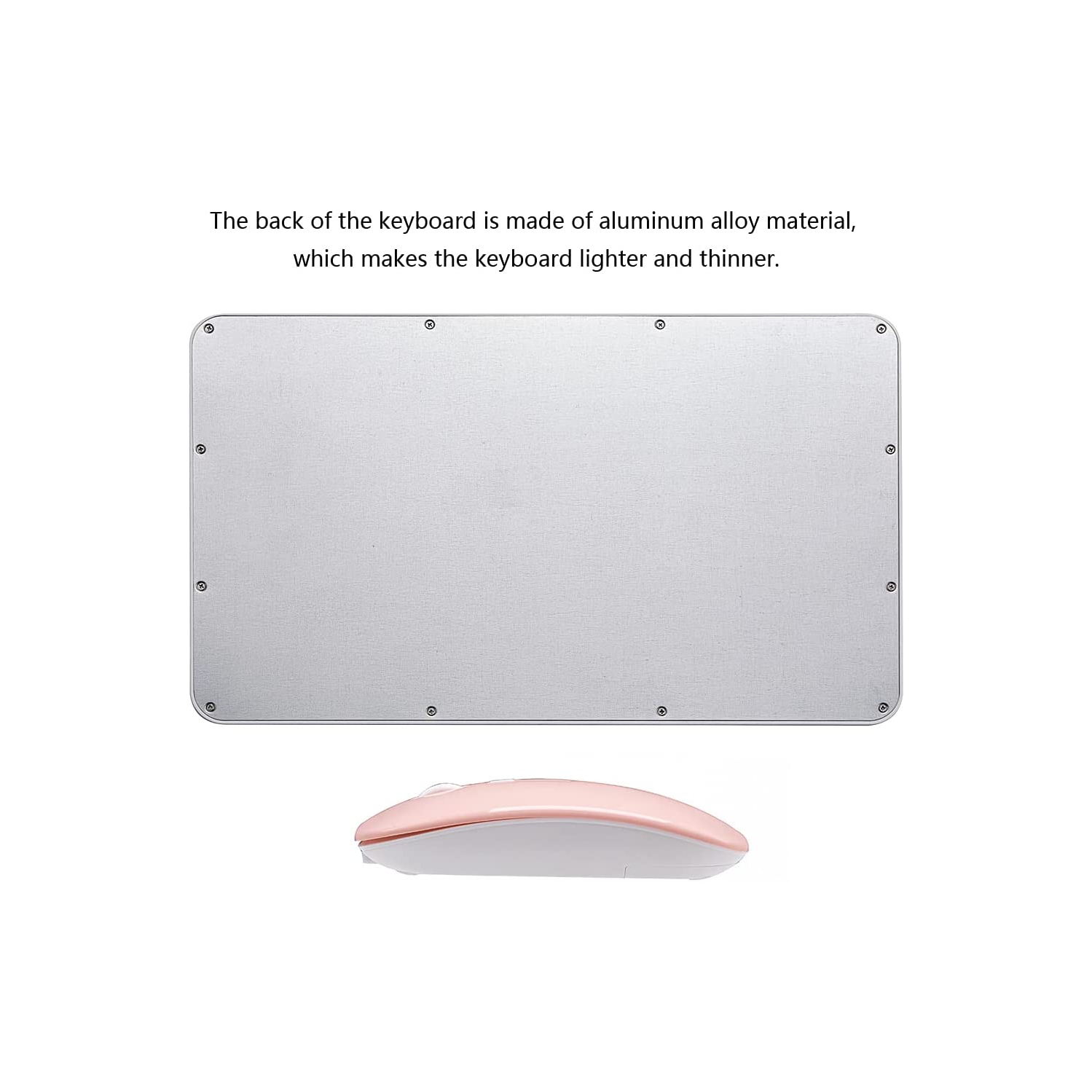 Rechargeable Bluetooth Keyboard and Mouse Combo Ultra-Slim Portable Compact Wireless Mouse Keyboard Set for Android Windows Tablet Cell Phone iPhone