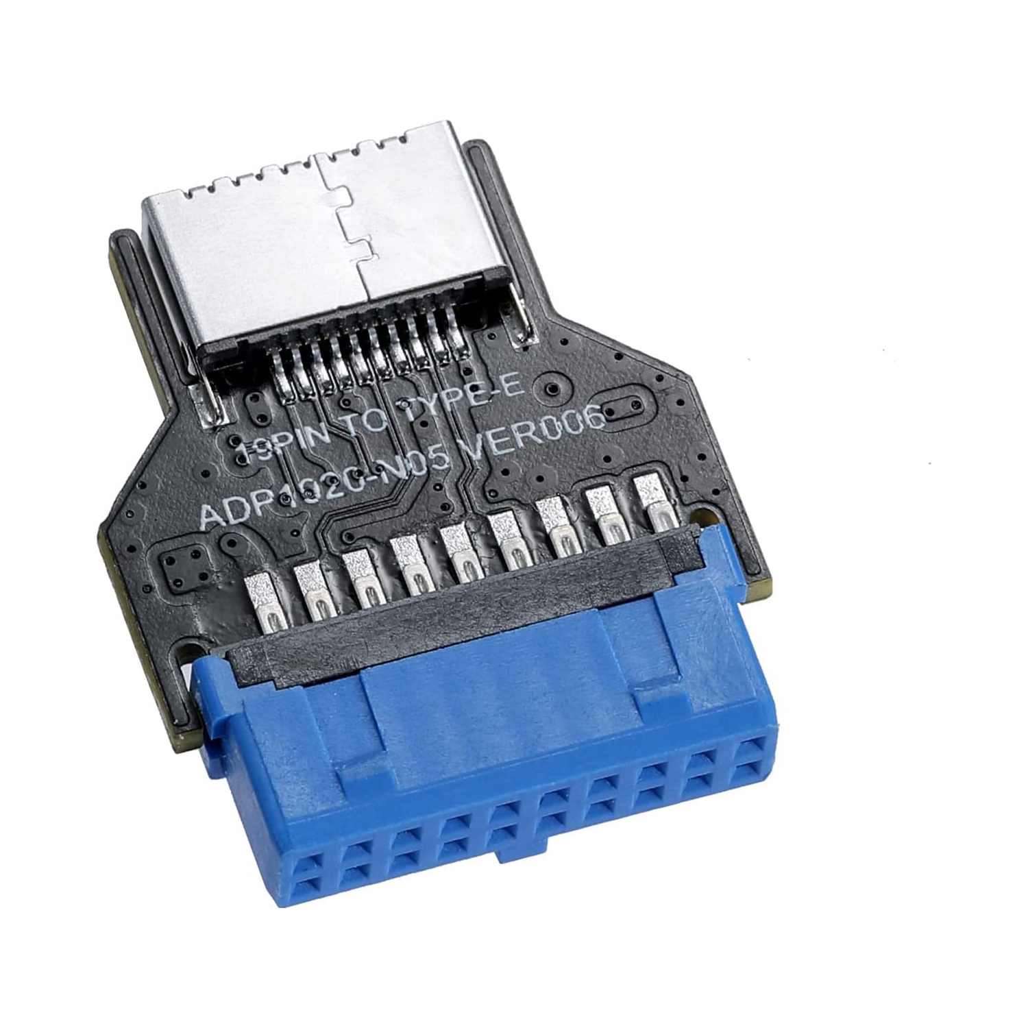 USB 3.0 19PIN Header to Type-C Front A-Key Interface-Extend USB Type E Ports to PCs Front Panel USB-C Ports(ADP1920-N05 VER006)