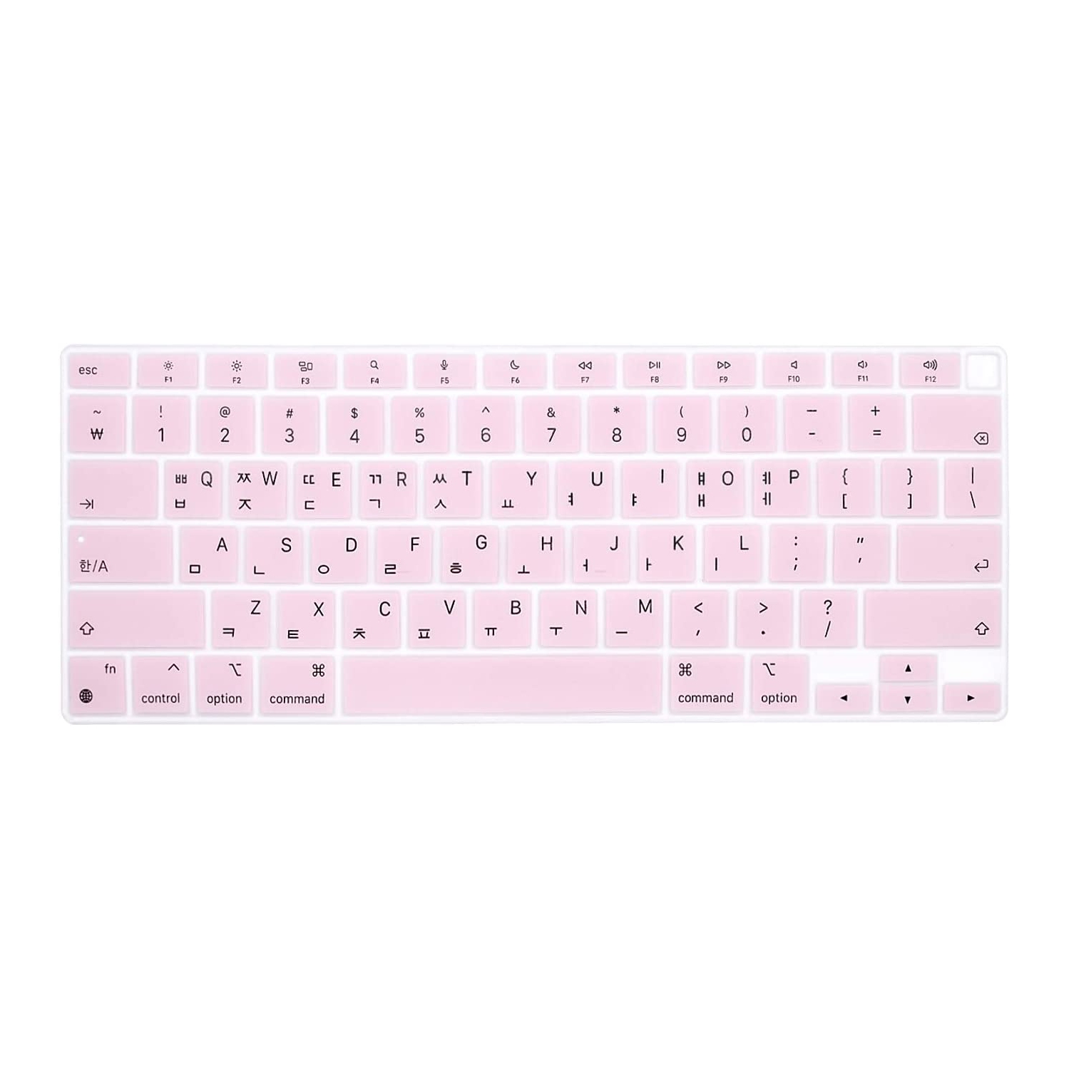 Ultra Thin Korean Language Silicone Keyboard Cover Skin for Newest MacBook Air 13.3' 13 inch 2020 with Apple M1 Processor (Model A2337) Touch ID Accessories Protector-Light Pin