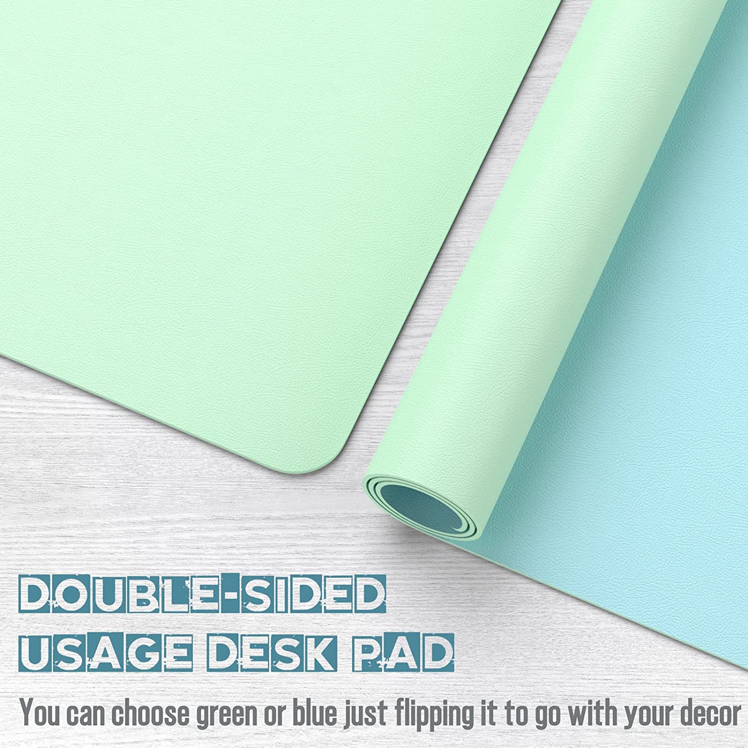 Desk Pad, 30' x 14' Dual Side PU Leather Large Mouse Pad, Desk Protector, Desk Mat for Desktop, Desk Accessories for Women Office, Desk Supplies for