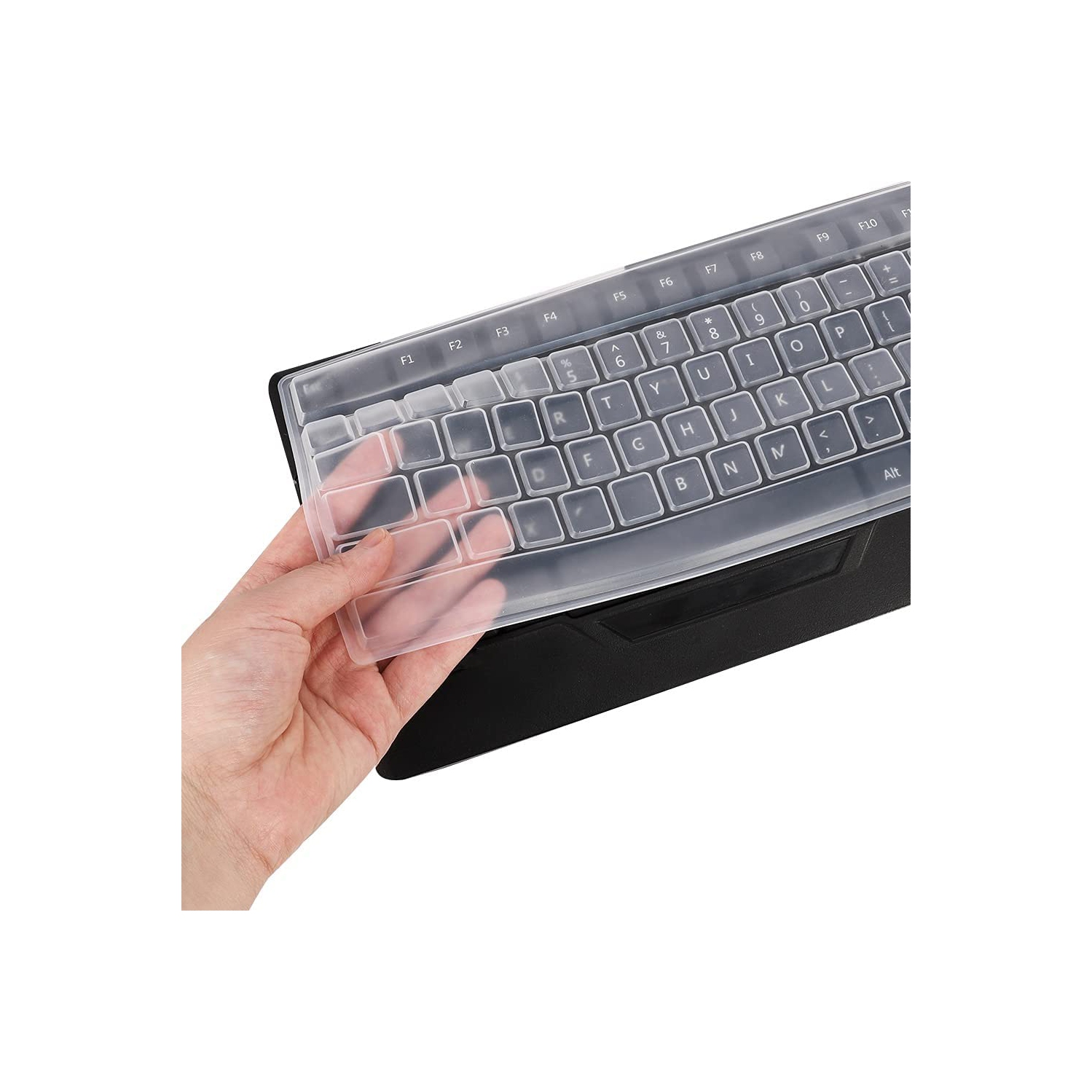 2 protecteurs de clavier protecteurs de clavier protecteurs de clavier en silicone pour ordinateur portatif étanche anti-poussière avec 104/107