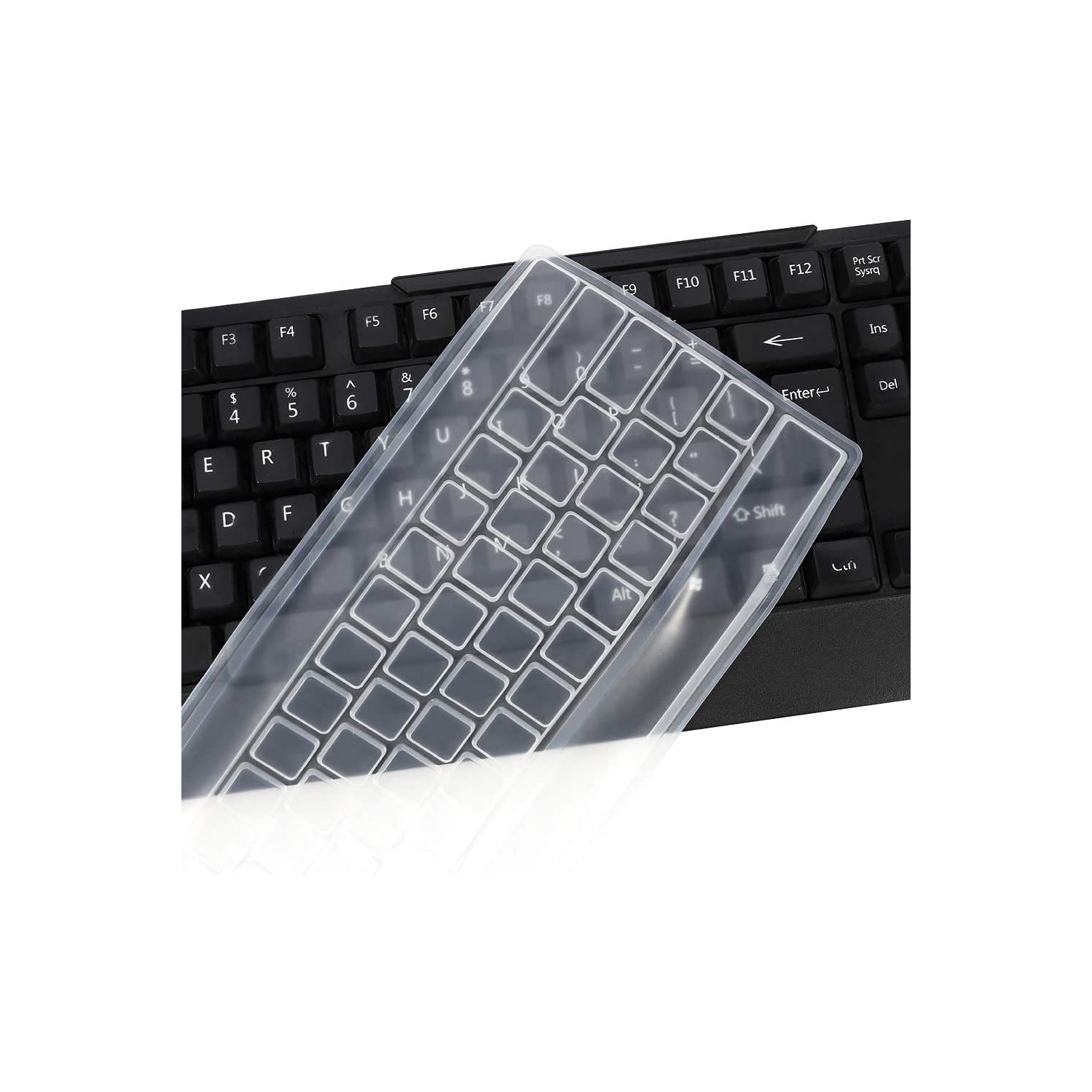2 protecteurs de clavier protecteurs de clavier protecteurs de clavier en silicone pour ordinateur portatif étanche anti-poussière avec 104/107