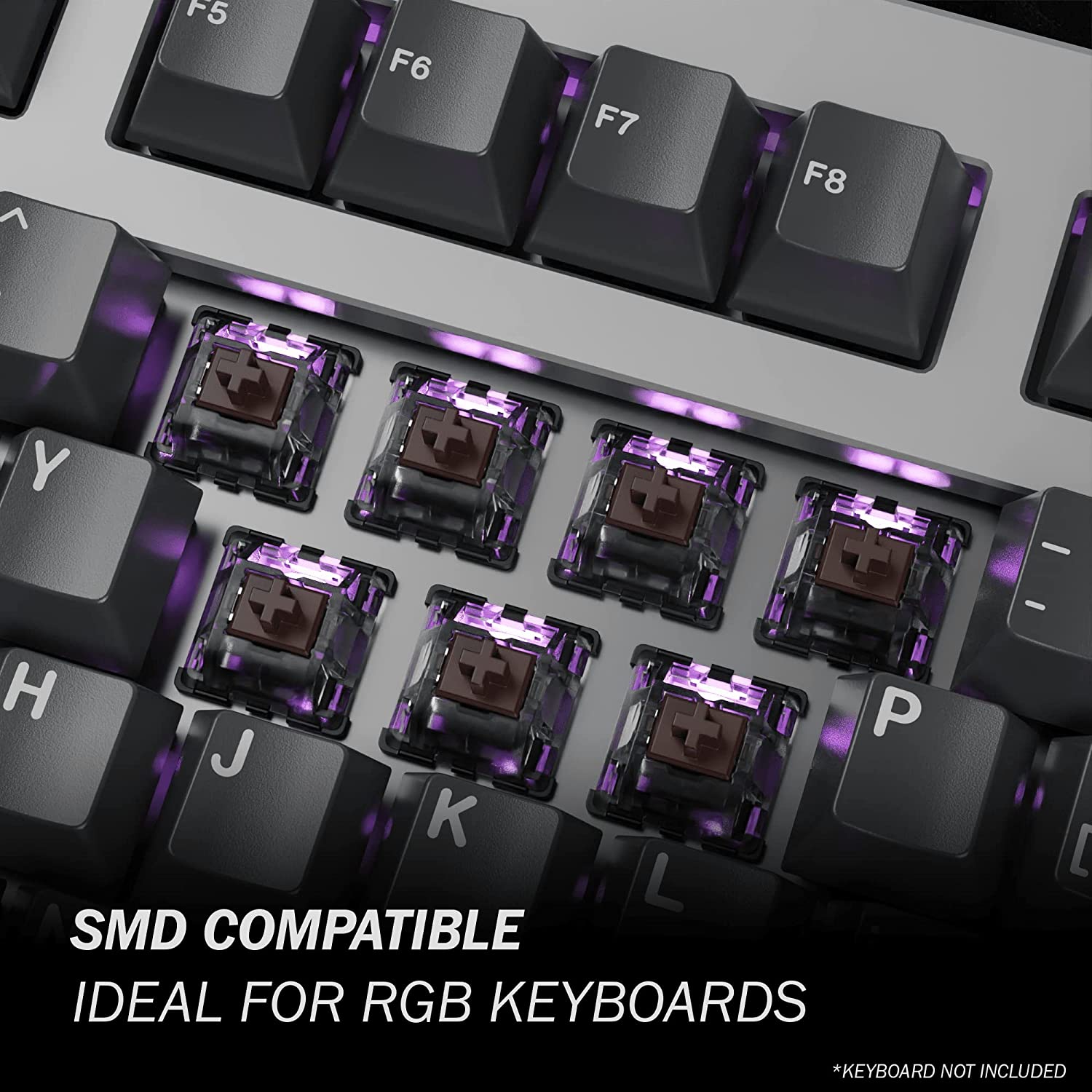 KS-15 Optical Switches for MX Mechanical Gaming Keyboard 55g Force Tactile Clear Top RGB Switches for Backlit Keyboard