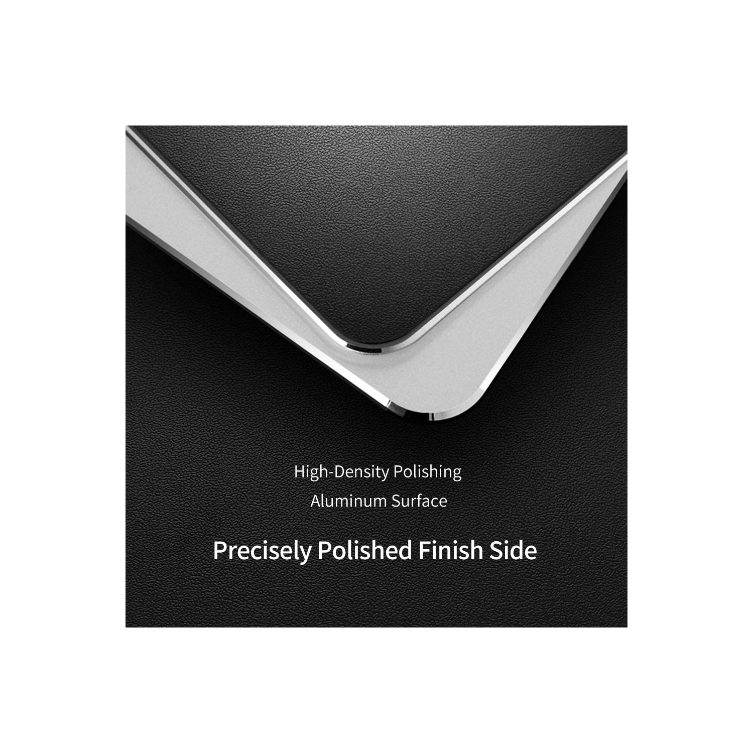 Hard Silver Metal Aluminum Mouse Pad Mat Smooth Magic Ultra Thin Double Side Mouse Mat Waterproof Fast and Accurate Control for Gaming and