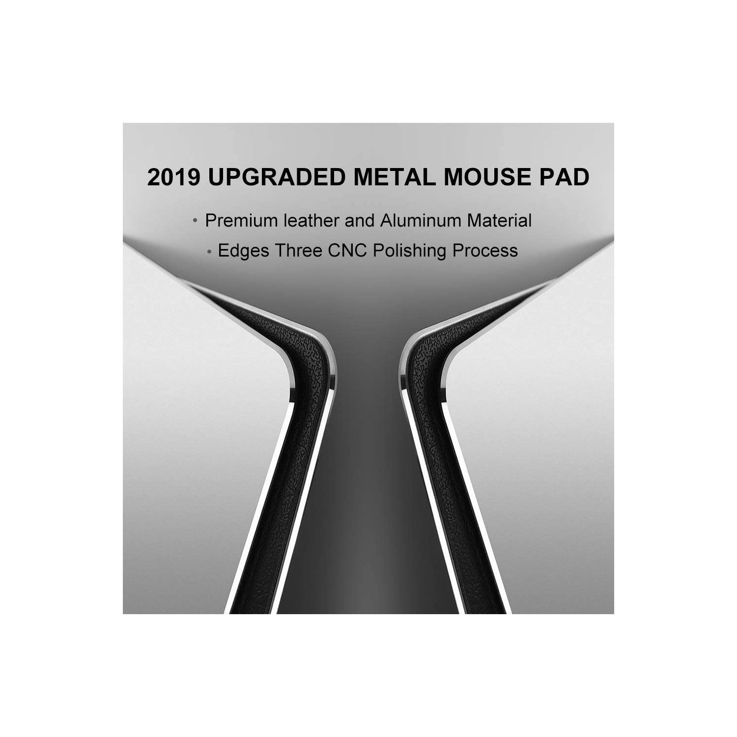 Hard Silver Metal Aluminum Mouse Pad Mat Smooth Magic Ultra Thin Double Side Mouse Mat Waterproof Fast and Accurate Control for Gaming and