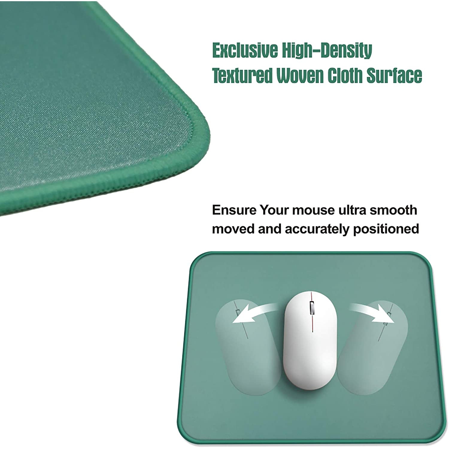 Mouse Pad with Non Slip Blue Rubber Base, Small Computer Mouse Pad Game Mat with Smooth Surface, Anti Fraying Stitched Edge & Washable Mouse Pads for