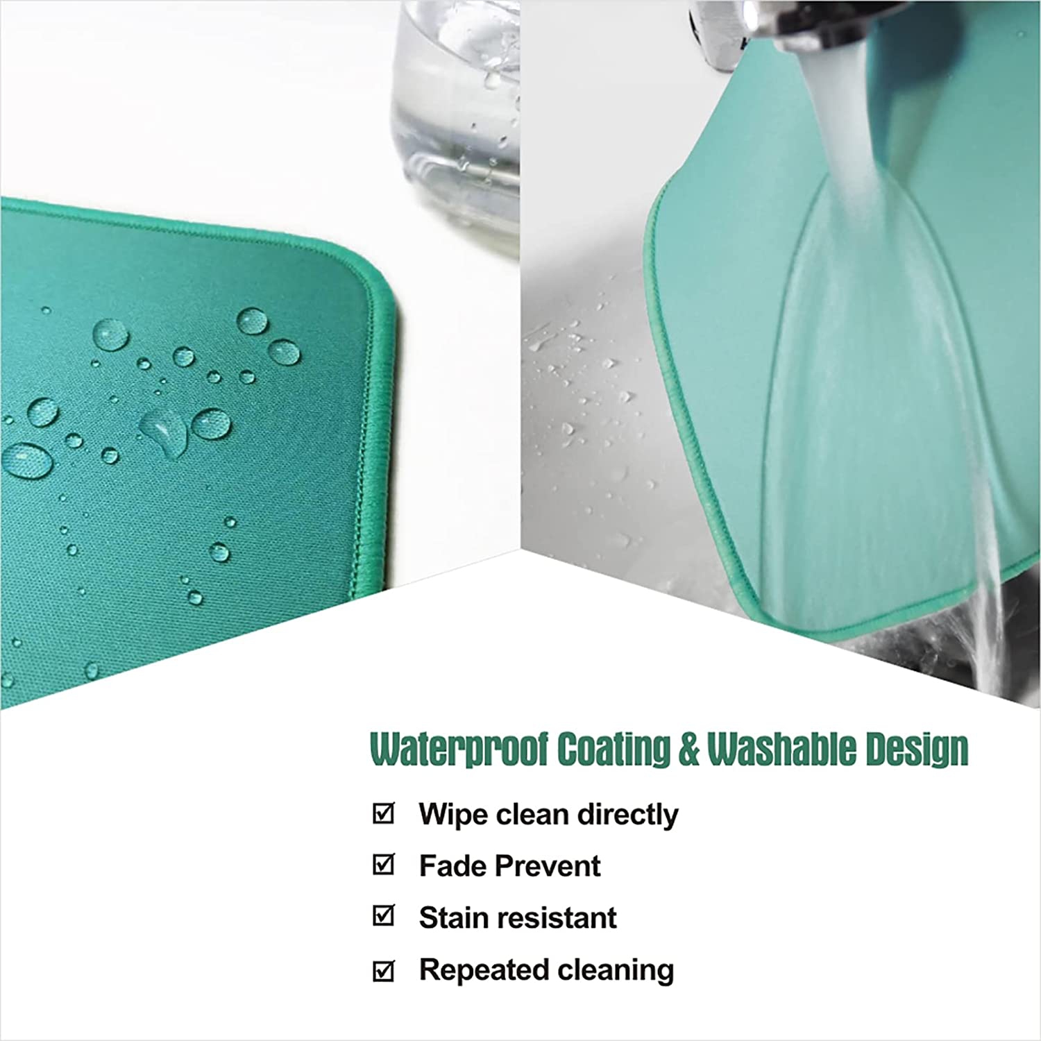 Mouse Pad with Non Slip Blue Rubber Base, Small Computer Mouse Pad Game Mat with Smooth Surface, Anti Fraying Stitched Edge & Washable Mouse Pads for