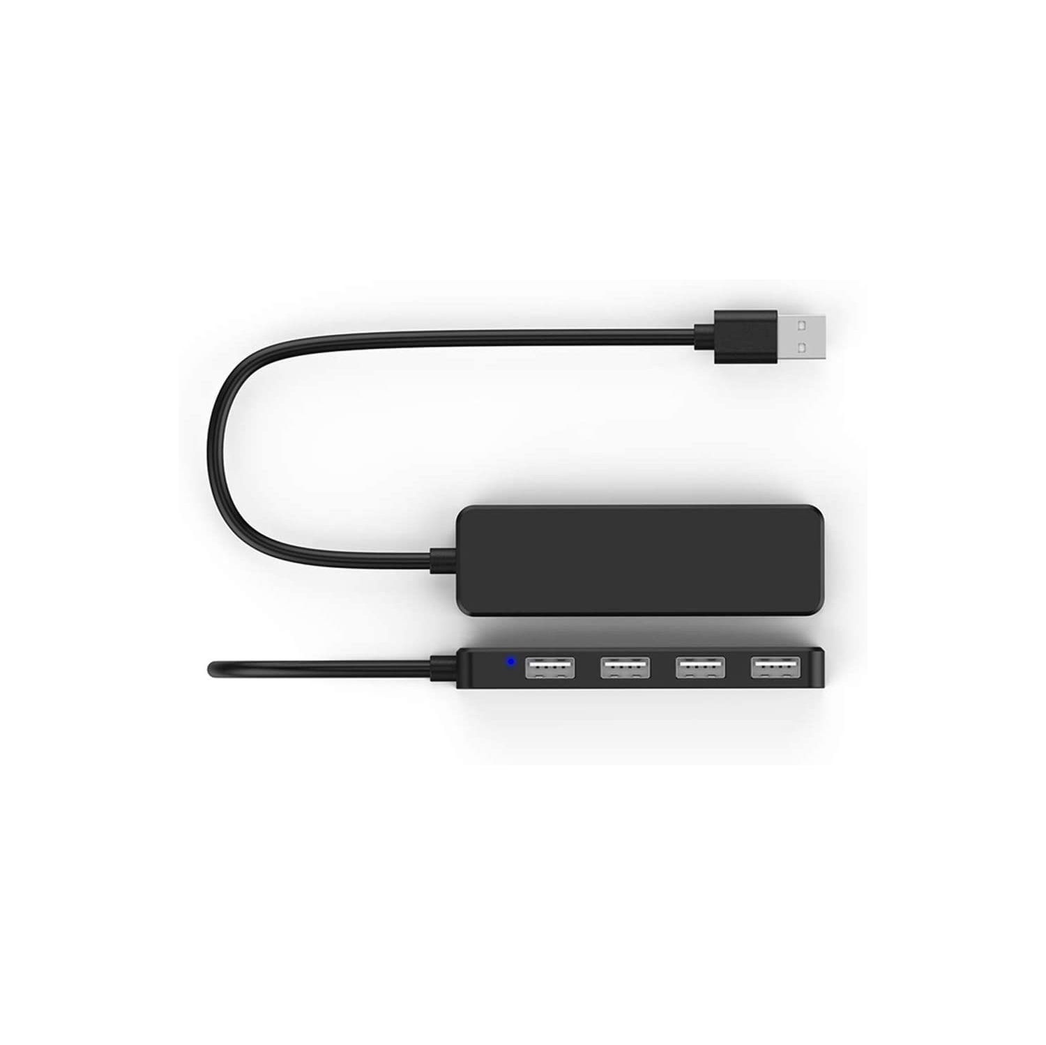 4-Port USB 2.0 Ultra Slim Data Hub Adapter Black