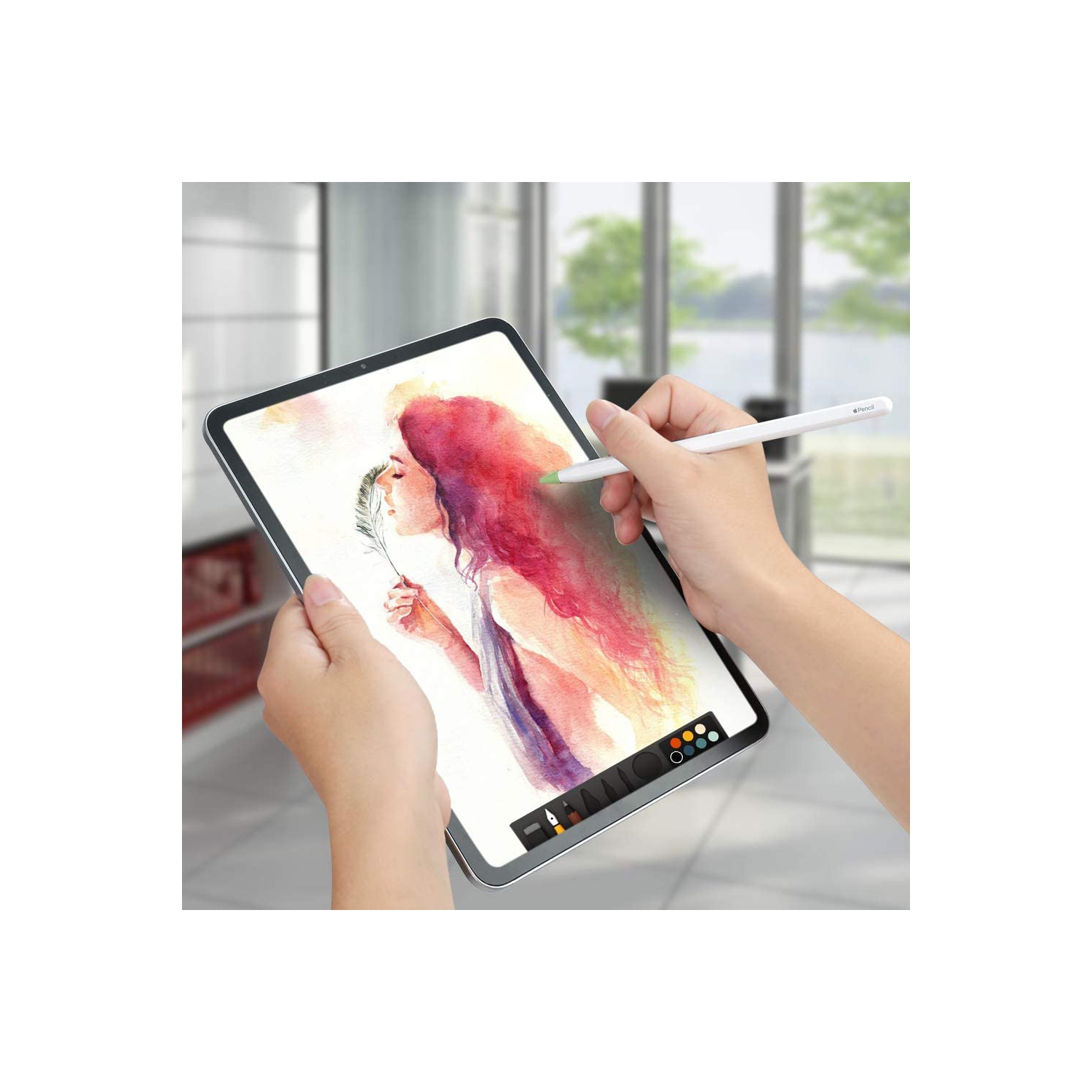 Compatible with Apple Pencil Tips Replacement for 2nd Gen, Silicone Nibs Cover Writing Protection for iPad Pencil …