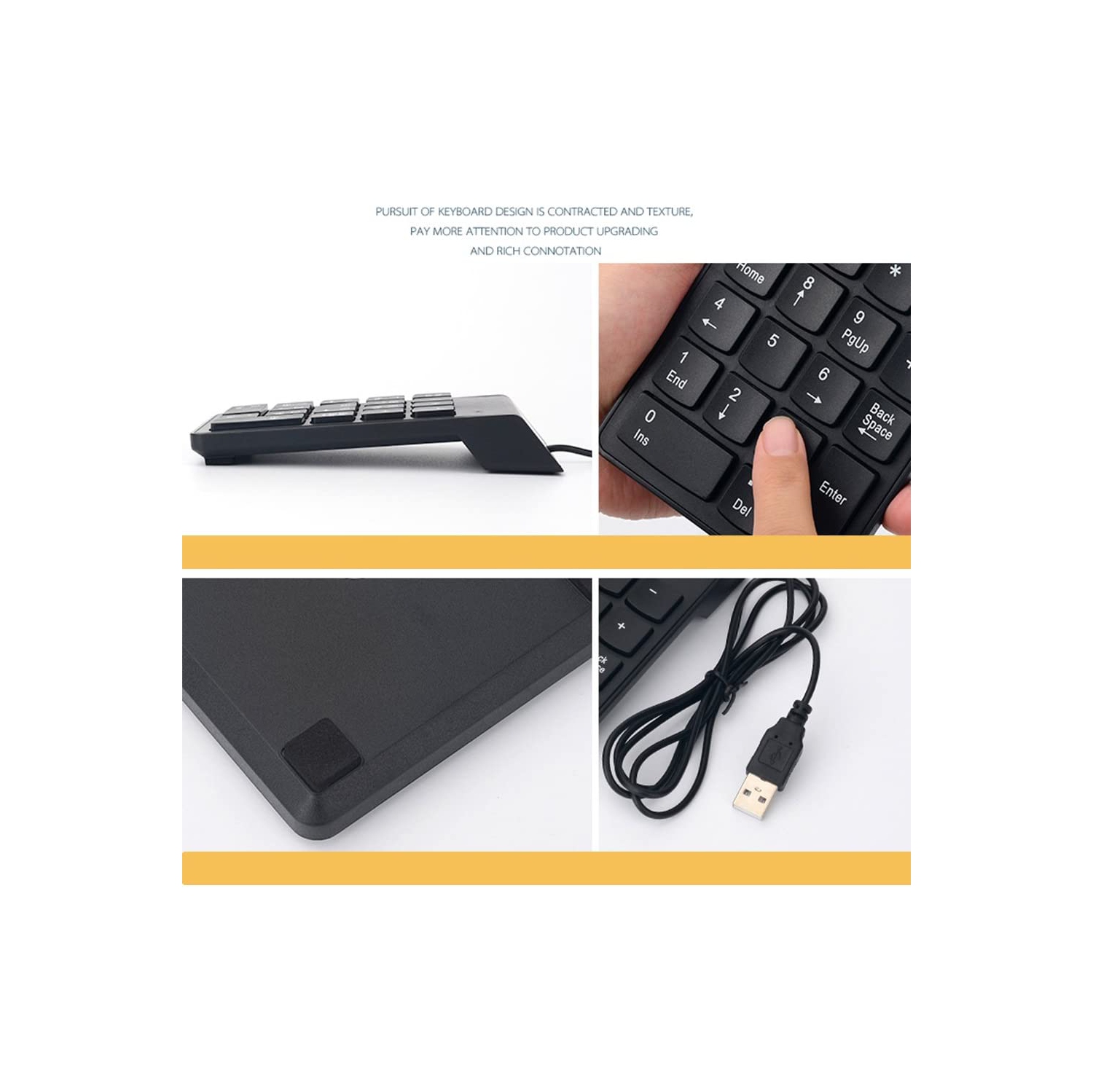 Numeric Keypad,USB Numeric Keypad, USB 18 Key Number Numeric Keypad Keyboard For Laptop/Notebook PC Computer