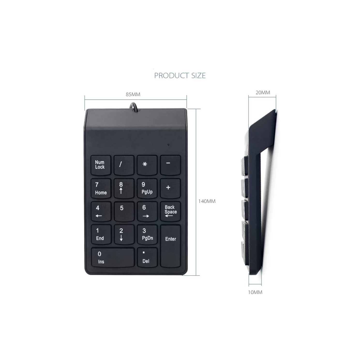 Numeric Keypad,USB Numeric Keypad, USB 18 Key Number Numeric Keypad Keyboard For Laptop/Notebook PC Computer