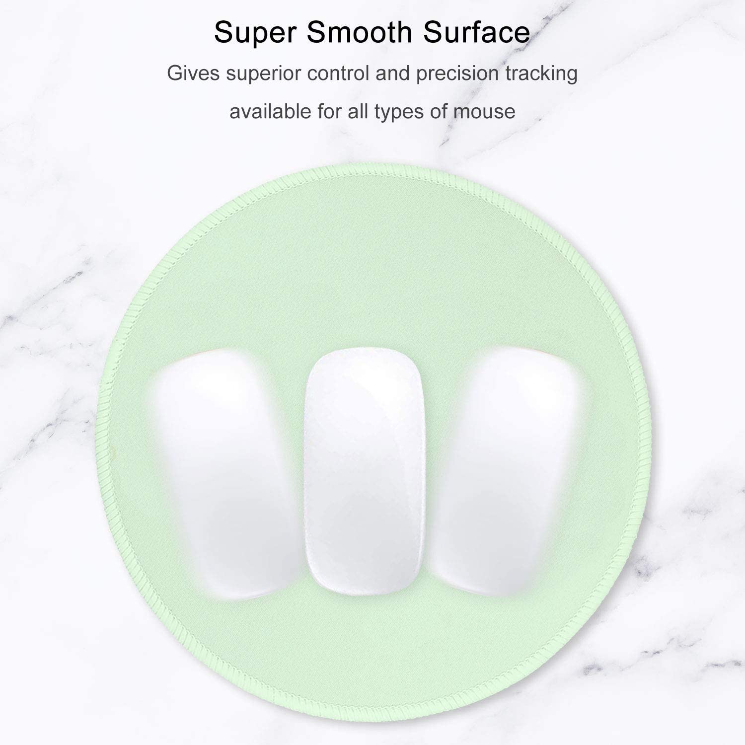 Mouse Pad, Premium-Textured Small Round Mousepad 8.7 x 8.7 Inch Pink, Stitched Edges Anti-Slip Waterproof Rubber Mouse Mat, Pretty Cute Mouse Pad for