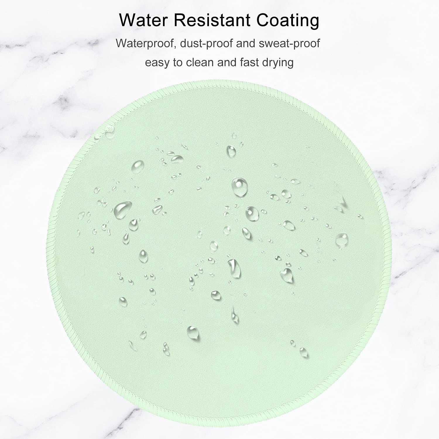 Mouse Pad, Premium-Textured Small Round Mousepad 8.7 x 8.7 Inch Pink, Stitched Edges Anti-Slip Waterproof Rubber Mouse Mat, Pretty Cute Mouse Pad for