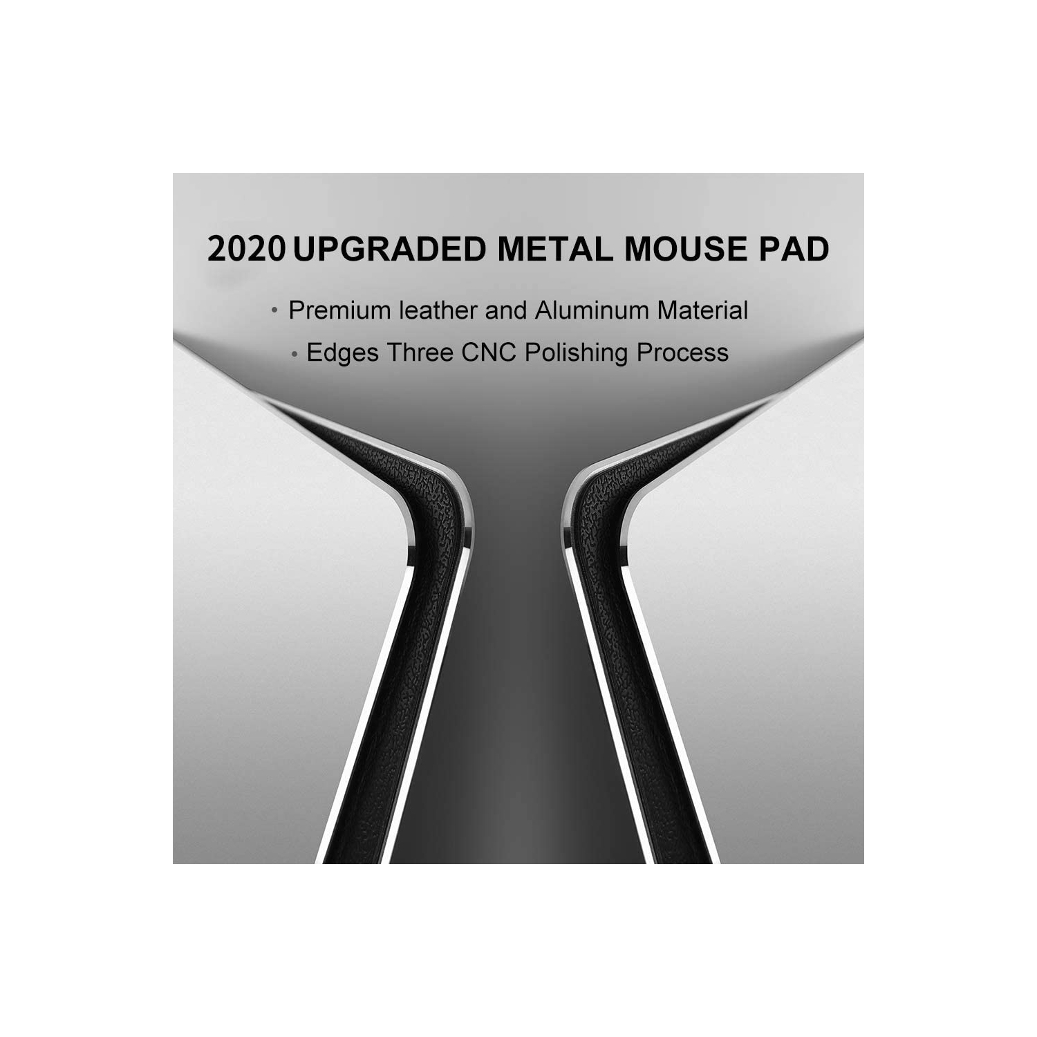 Tapis de souris en aluminium argenté rigide, tapis de souris lisse, ultra mince, double face, étanche, rapide et précis pour le jeu et le bureau