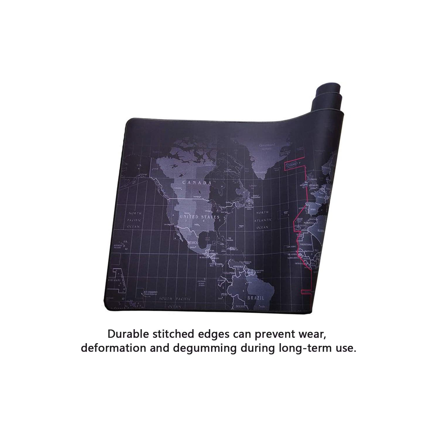 Grand tapis de souris de jeu élargi avec sous-tapis de bureau Stitched Edge pour ordinateur portable de bureau PC Gamer Office et tapis de souris en