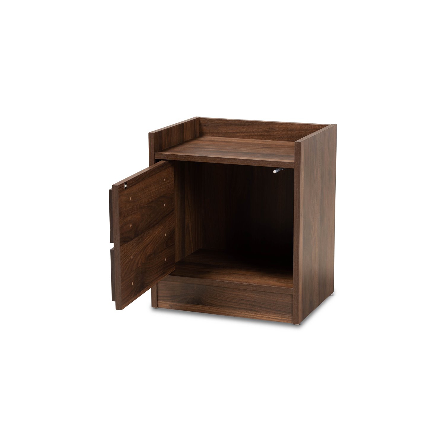 Baxton Studio Hale Walnut Brown Finished Wood 2-Drawer Nightstand